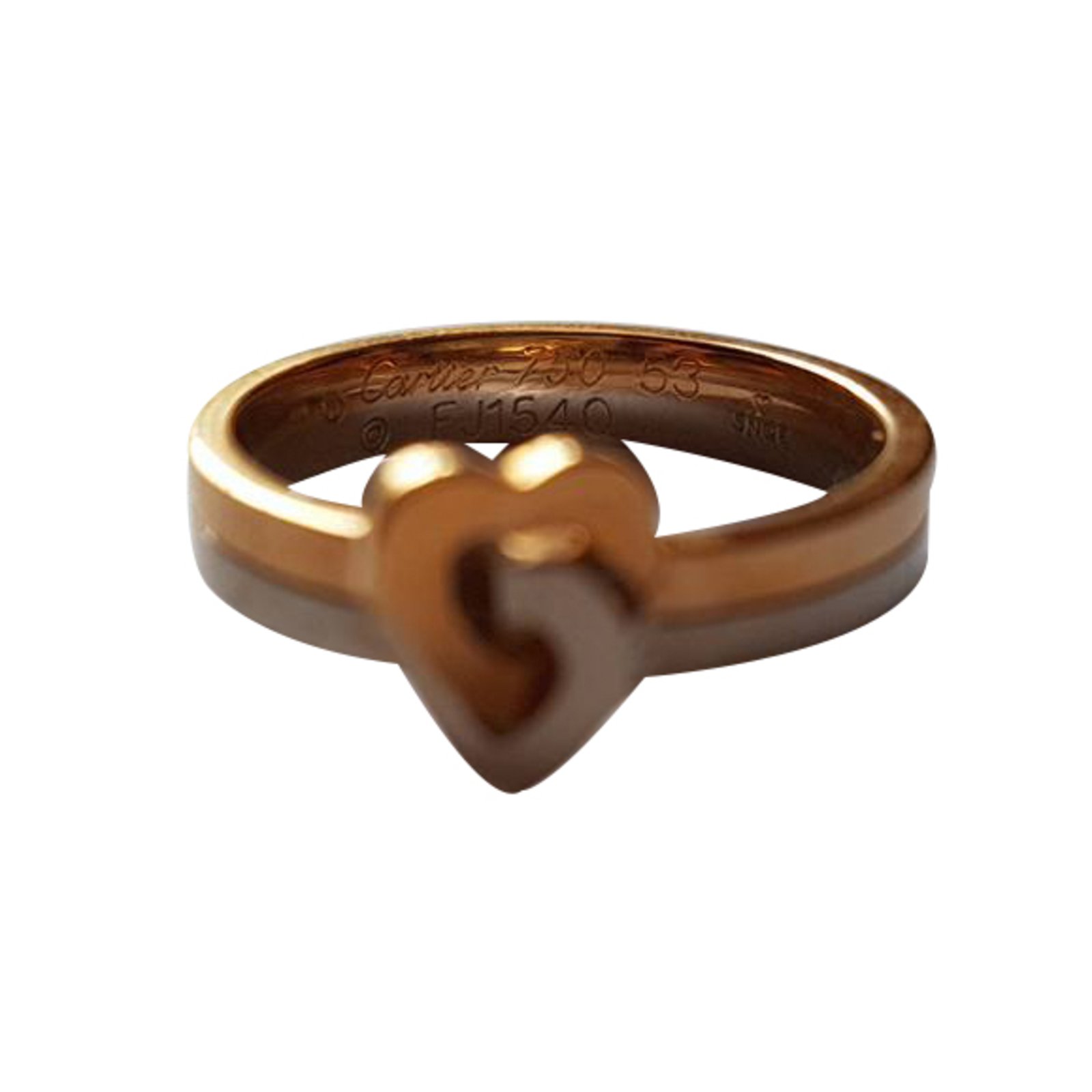 cartier heart motif ring