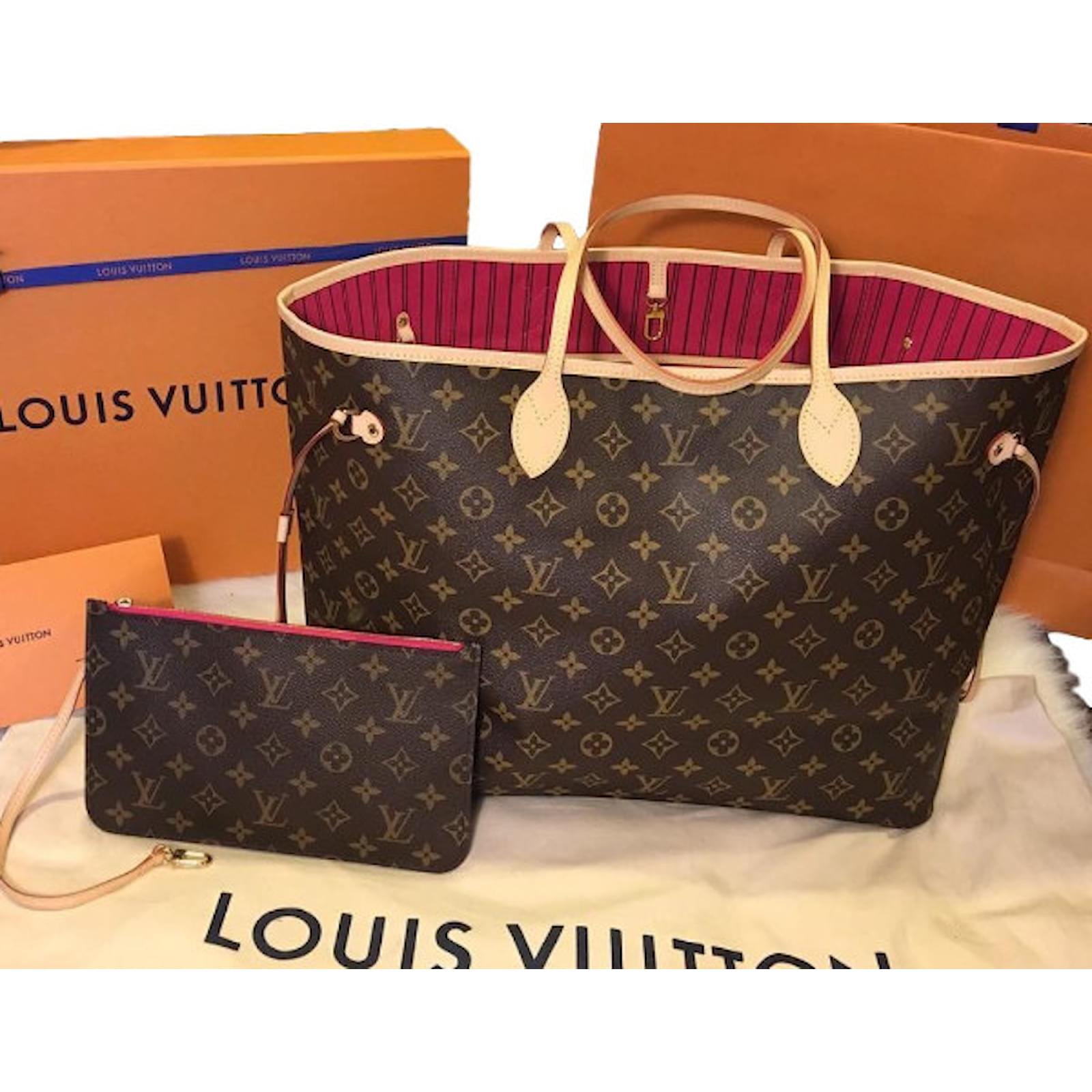 LOUIS VUITTON Donna Pochette Valmy in Tela in Marrone