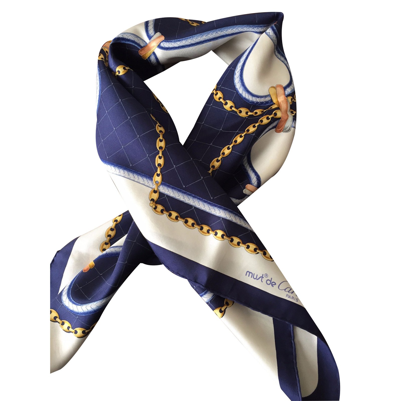 Cartier Silk scarf Scarves Silk Blue 