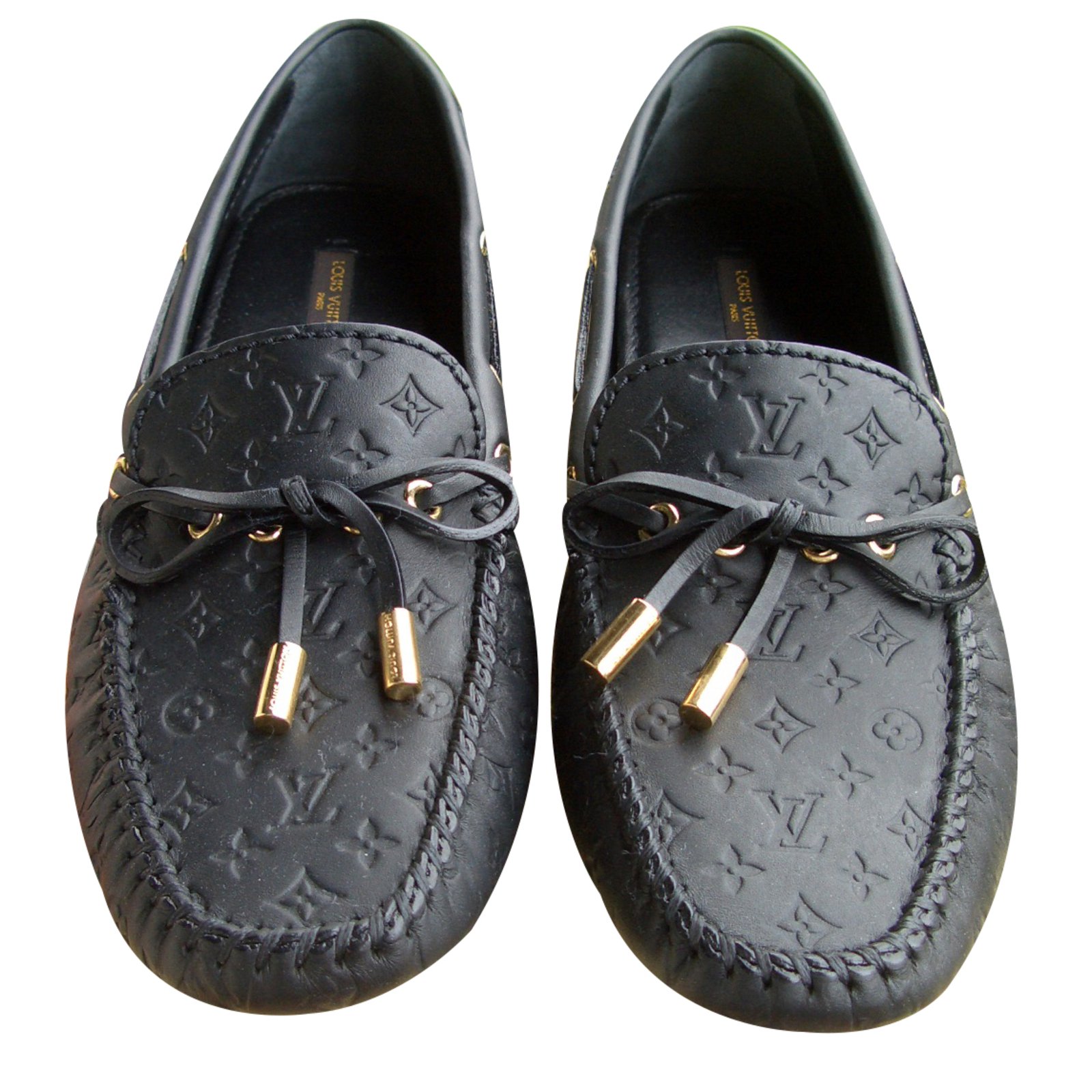 Louis Vuitton] Louis Vuitton Zapatos de cuero damas negras zapatillas –  KYOTO NISHIKINO