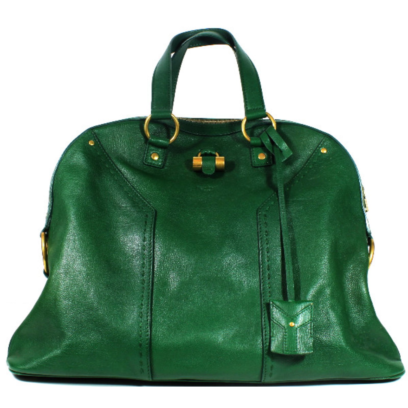 Yves Saint Laurent Green-Mint Leather Sac De Jour Bag at 1stDibs