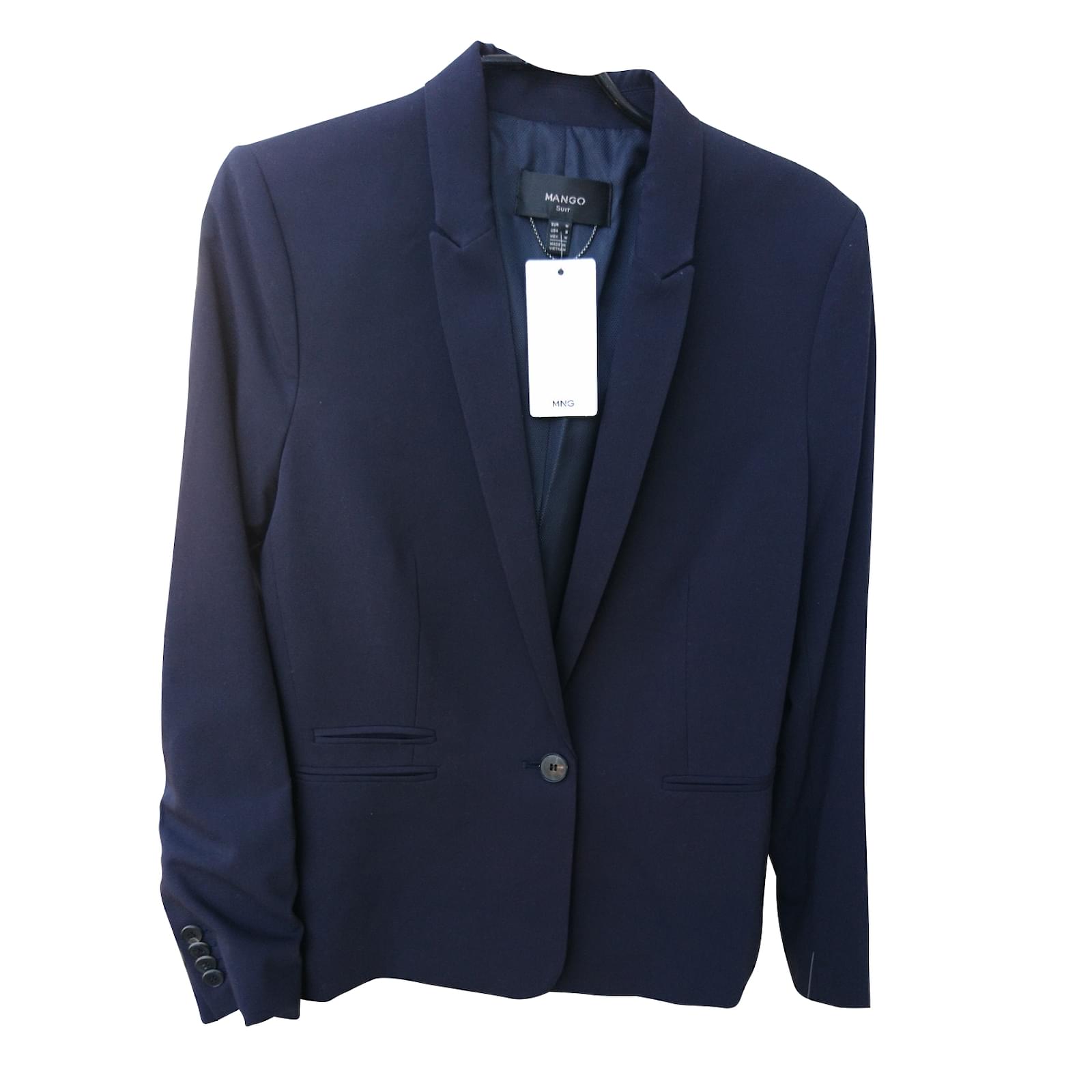 Mango Jacket Blue Polyester ref.36570 - Joli Closet