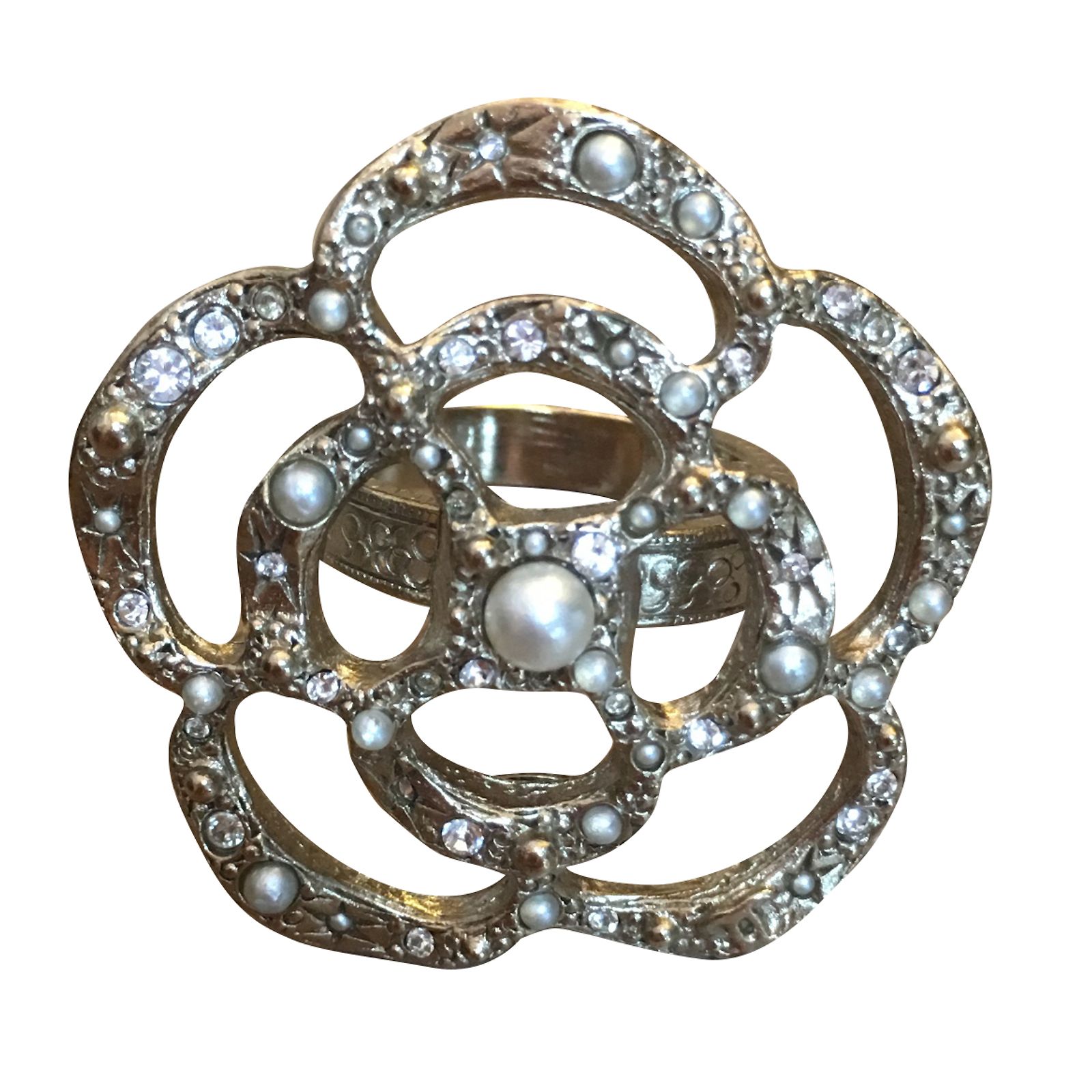 Bague Extensible En Métal Doré - Neuf Avec étiquettes, Taille Ajustable, Couleur Or