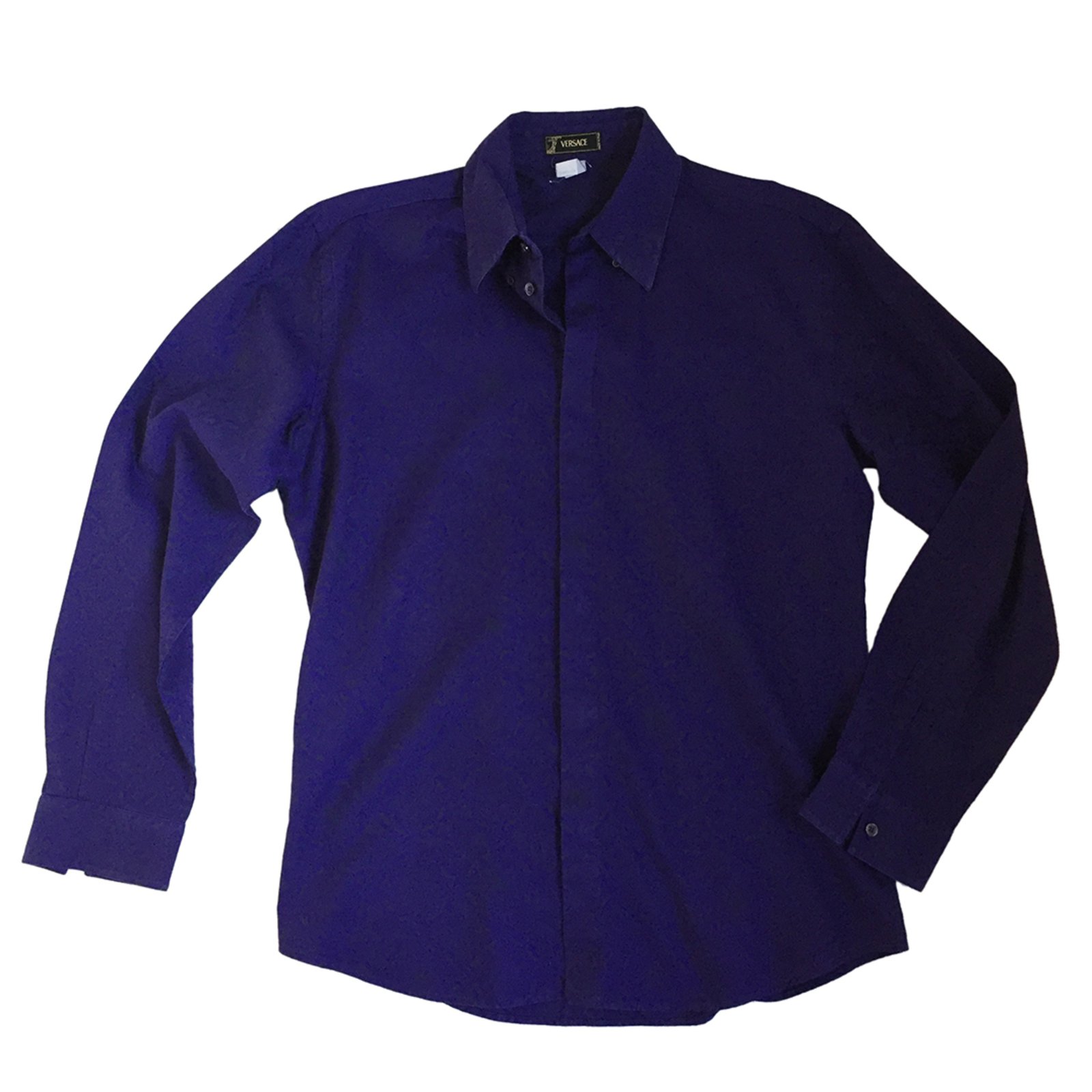 Versace Shirts Shirts Cotton Purple ref 
