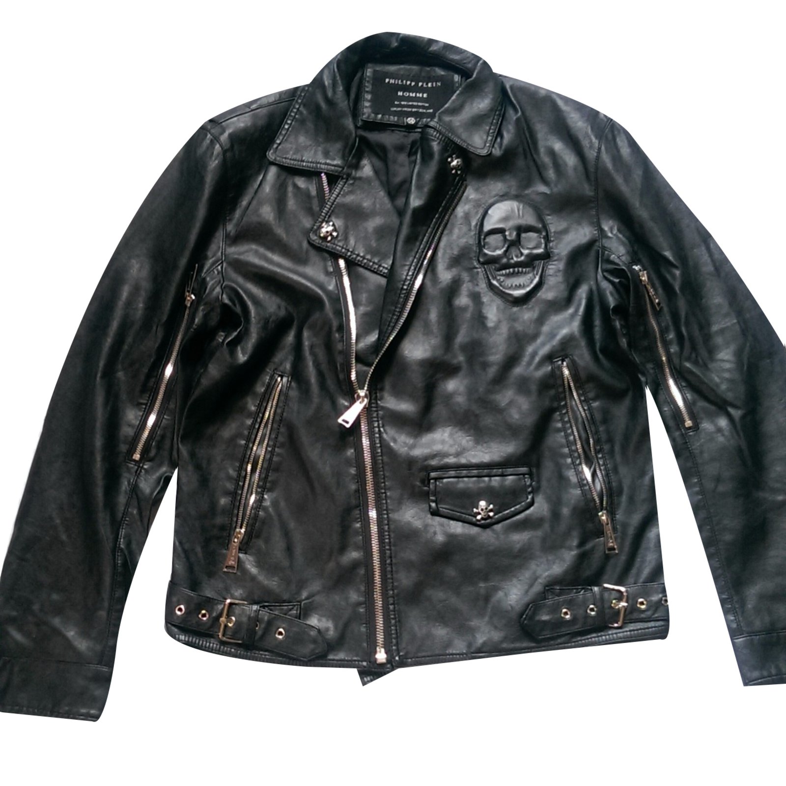 Philipp Plein Blazers Jackets Black Leather ref.36901 - Joli Closet
