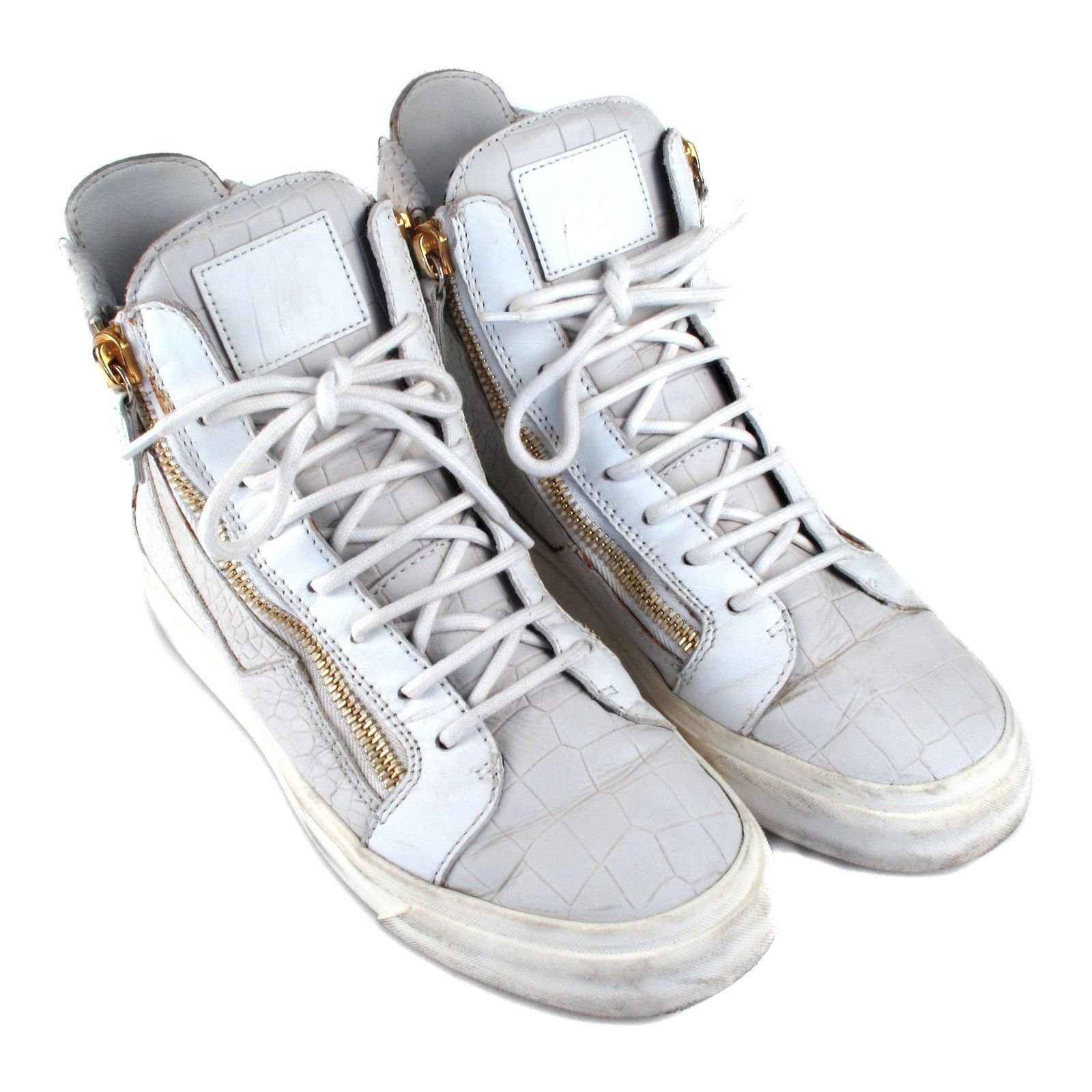Giuseppe Zanotti Embossed Leather Sneakers Sneakers Leather White ref ...