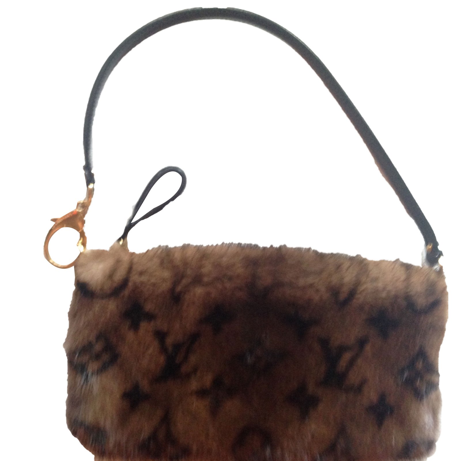 Louis Vuitton Clutch bag Beige Fur ref.37744 - Joli Closet