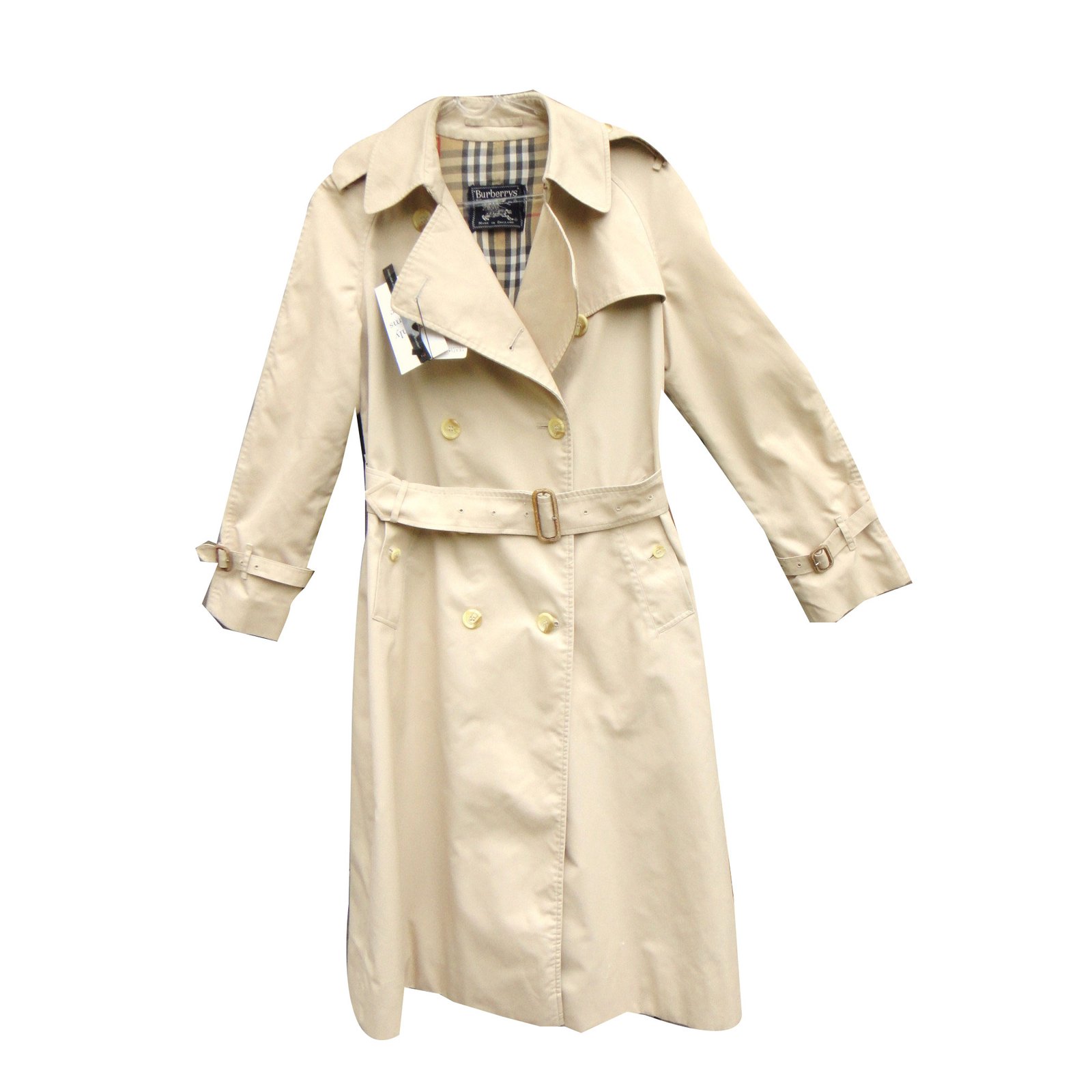 Burberry coat Beige Cotton Polyester ref.38065 -