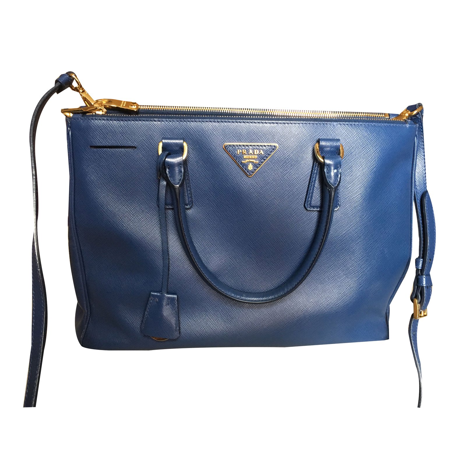prada handbag blue