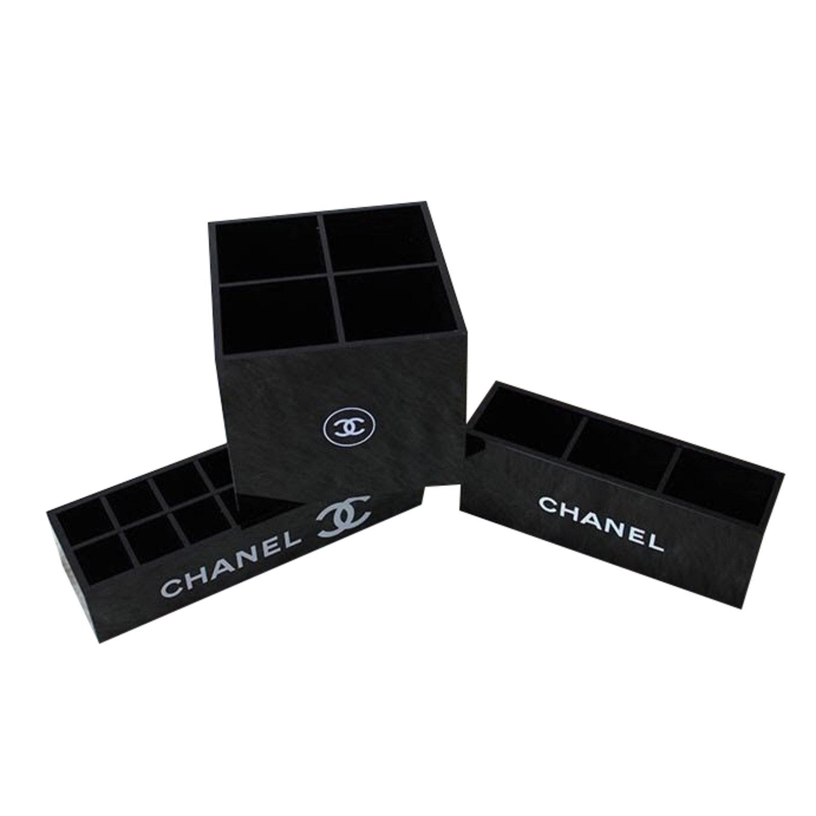 BNIB CHANEL Acrylic Makeup storage Brush Holder Vanity Organiser Box  eBay
