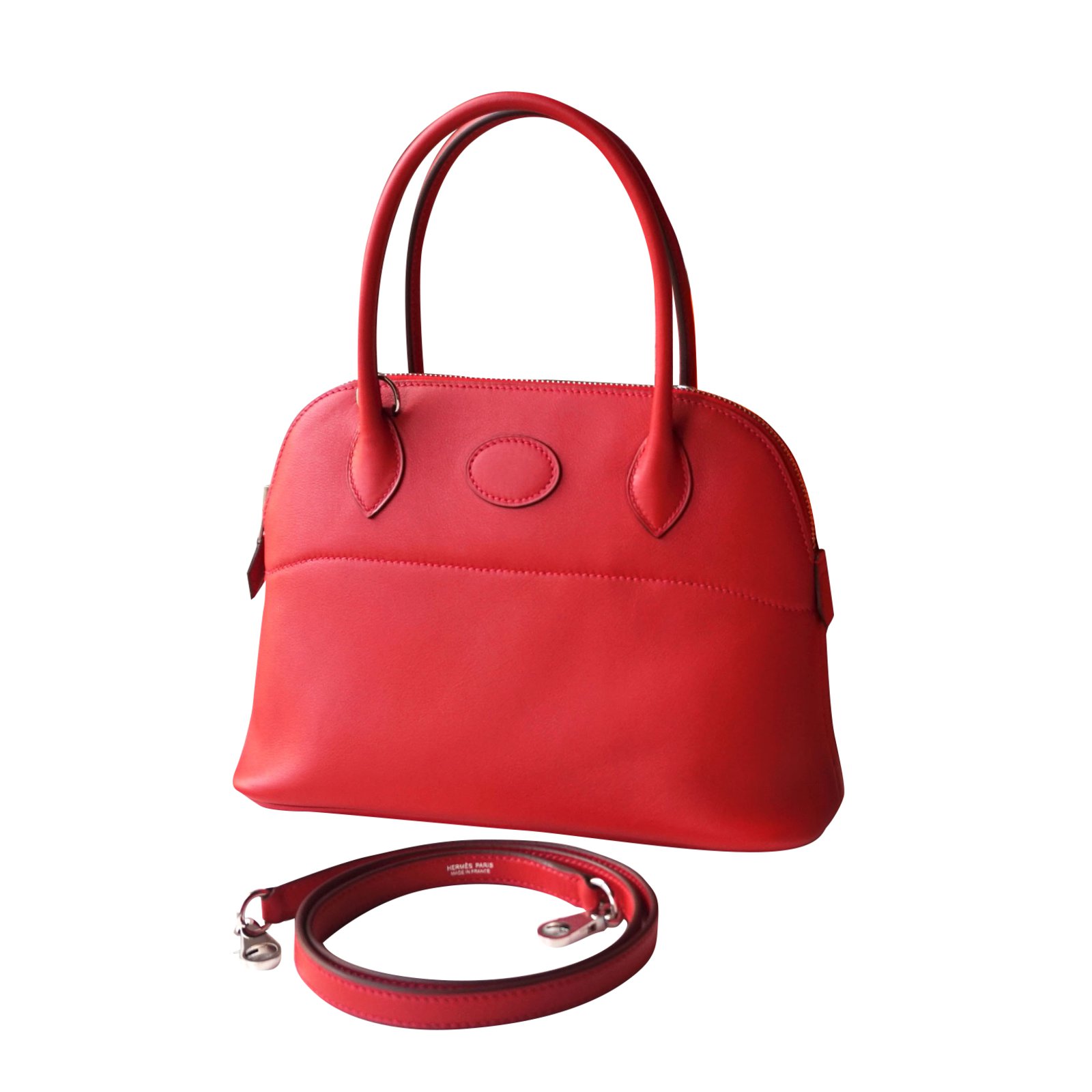 Hermès Bolide 27 Red Leather ref.38705 - Joli Closet