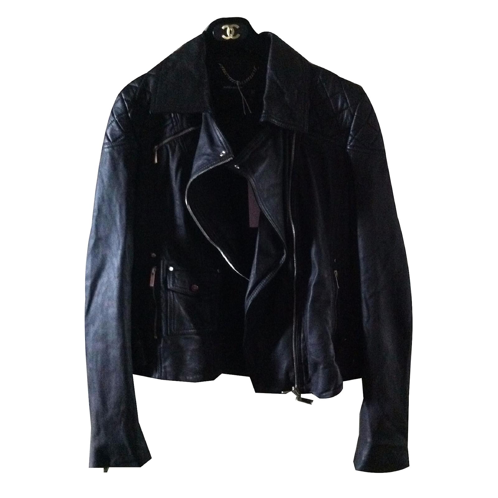 Karen Millen Jacket Black Leather ref.38716 - Joli Closet