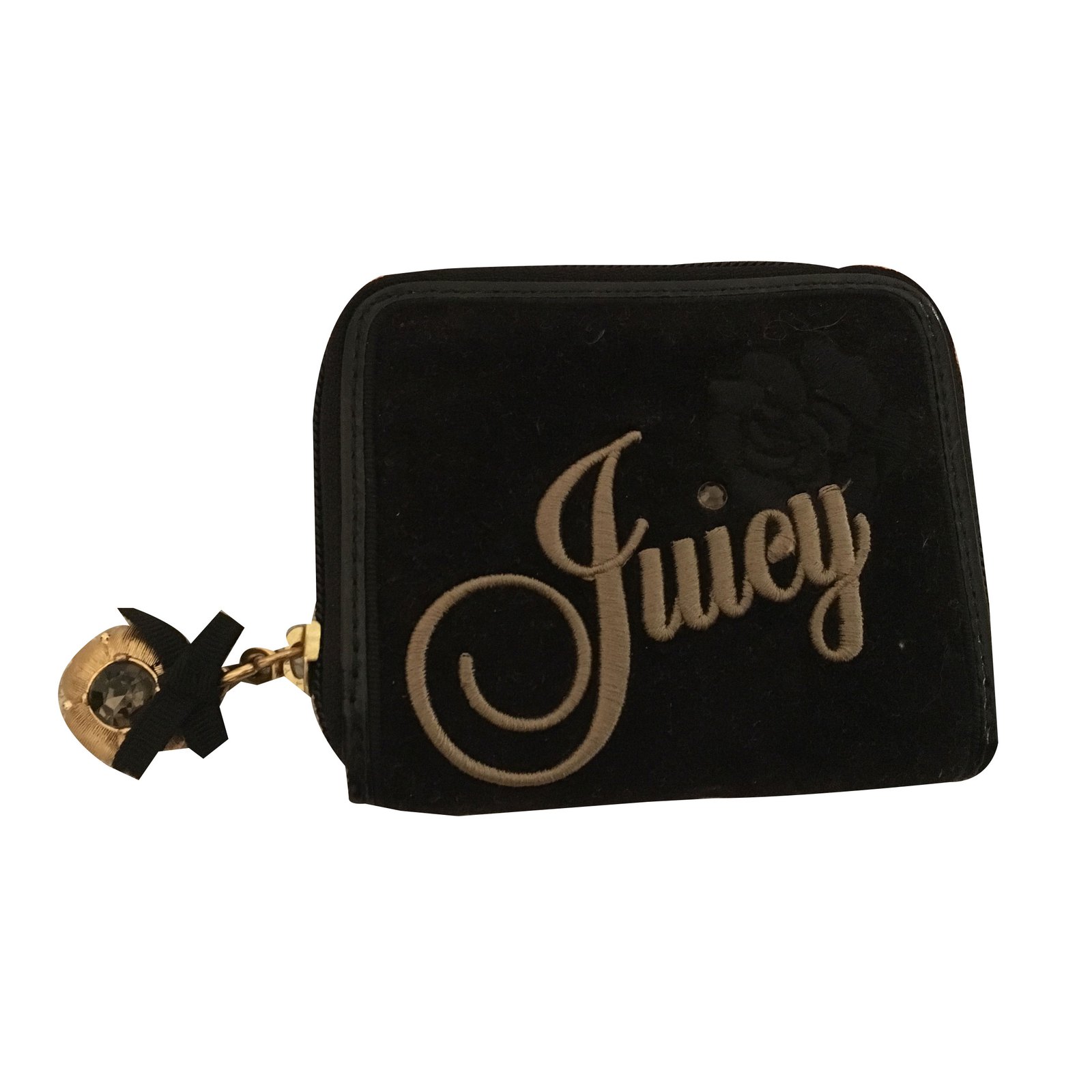 Juicy Couture Wallet Black Velvet ref.38978 - Joli Closet