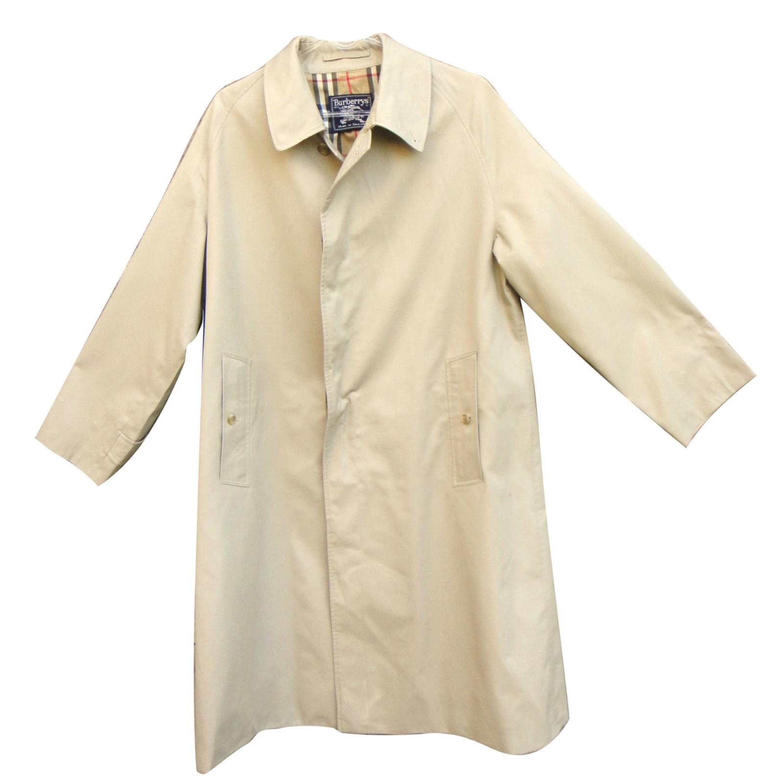 Manteaux homme Burberry Trench coat Coton,Polyester Beige ...