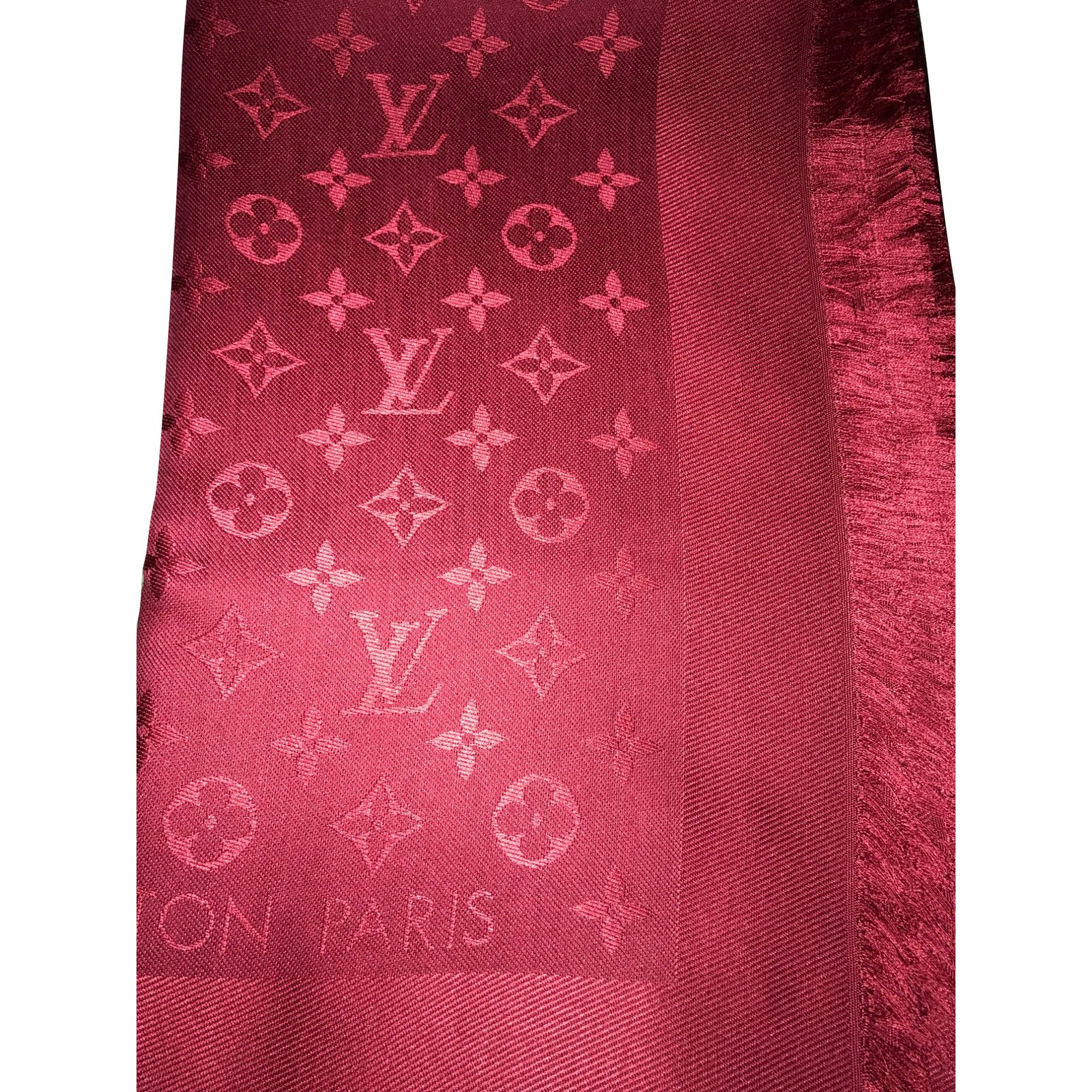 louis vuitton scarf red