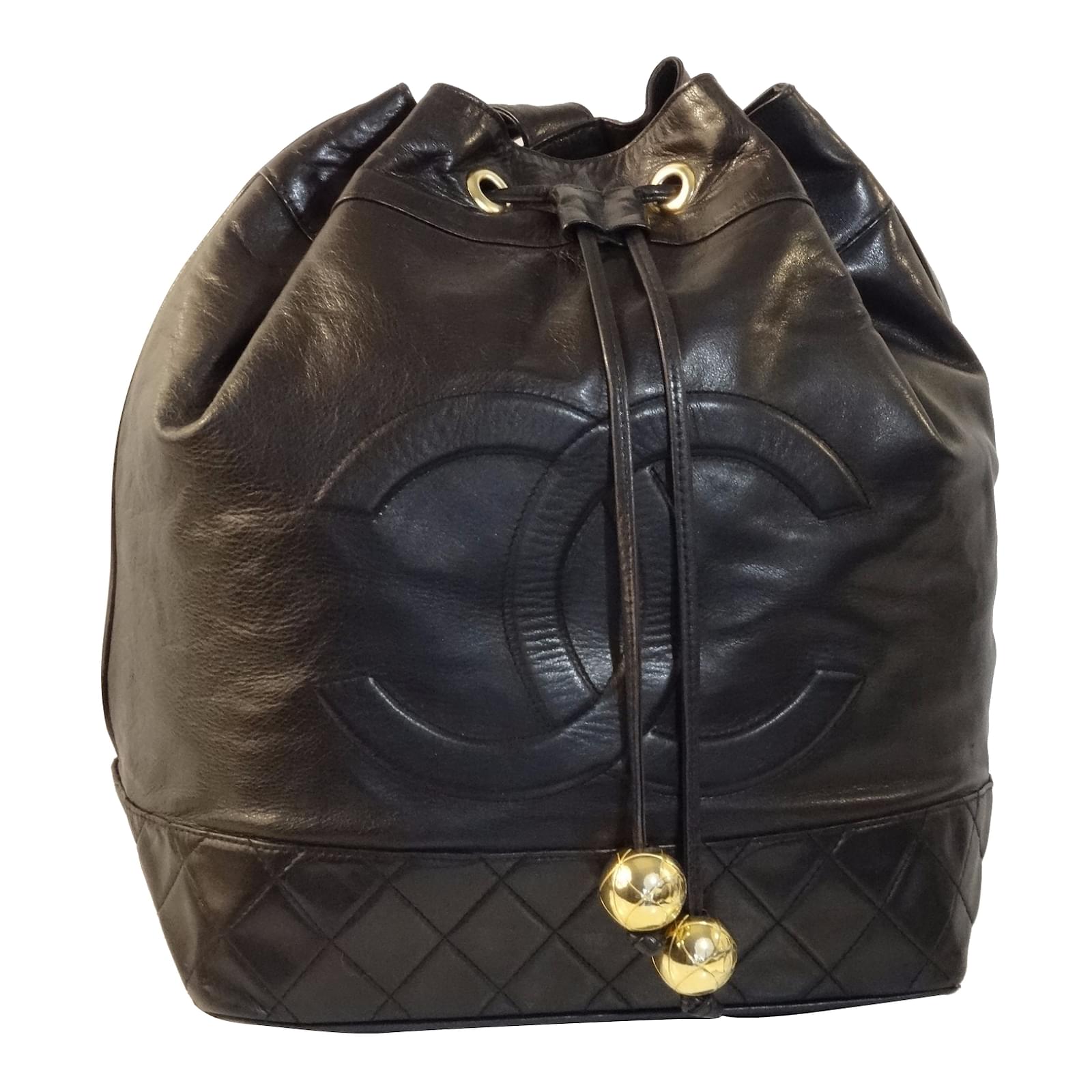 Chanel Backpack Black Leather ref.39324 Joli Closet