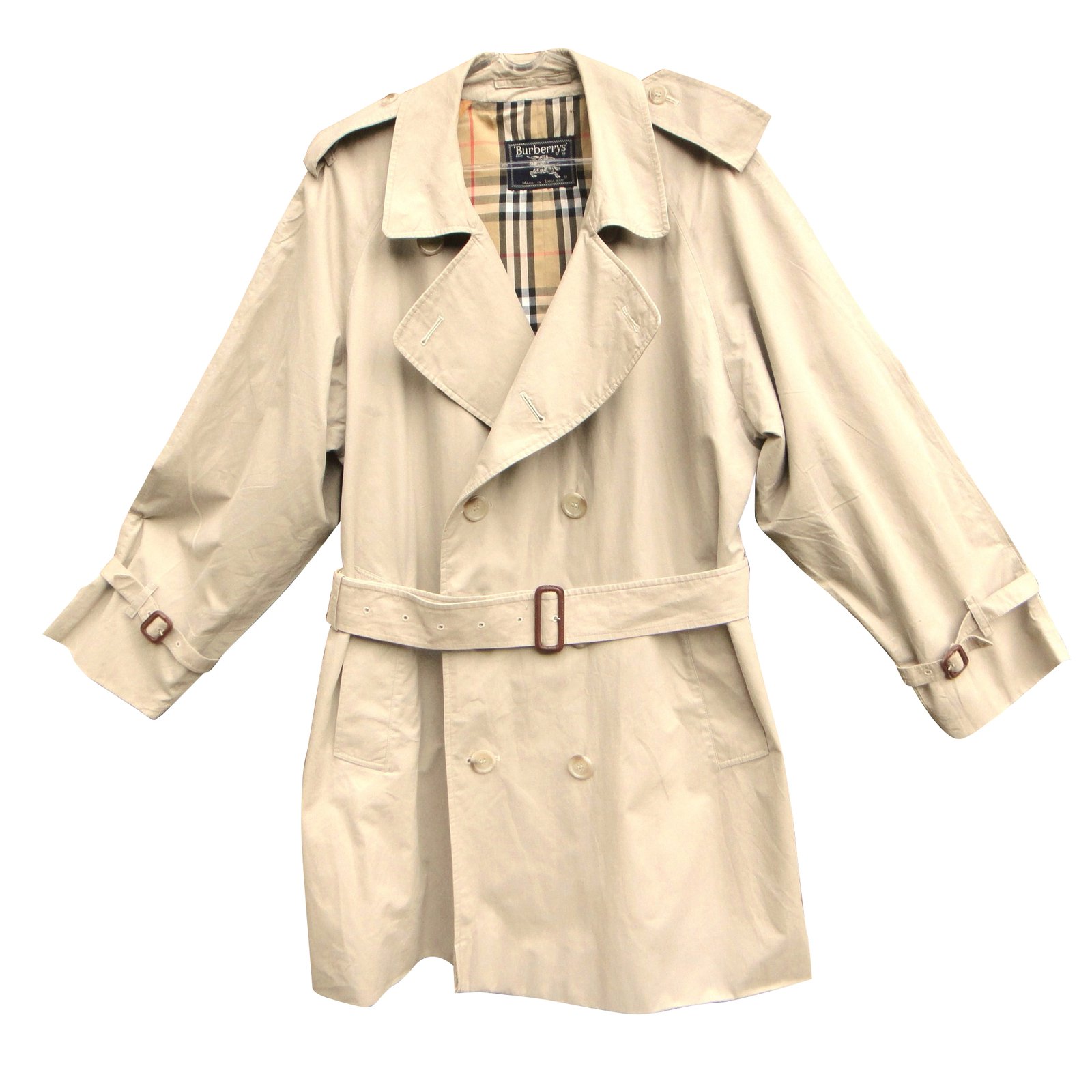 Manteaux homme Burberry Trench coat Coton Beige ref.39505 ...