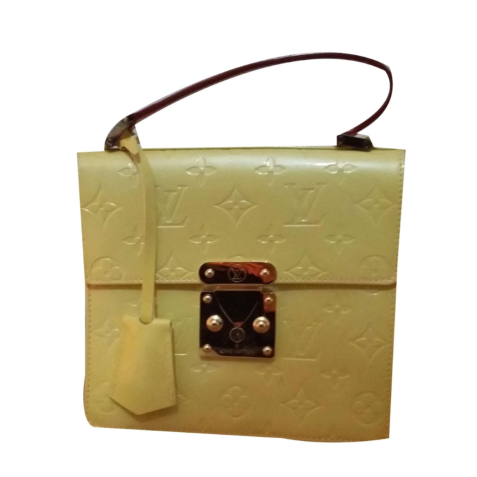 Louis Vuitton Light Green Vernis Leather Spring Street Satchel Bag