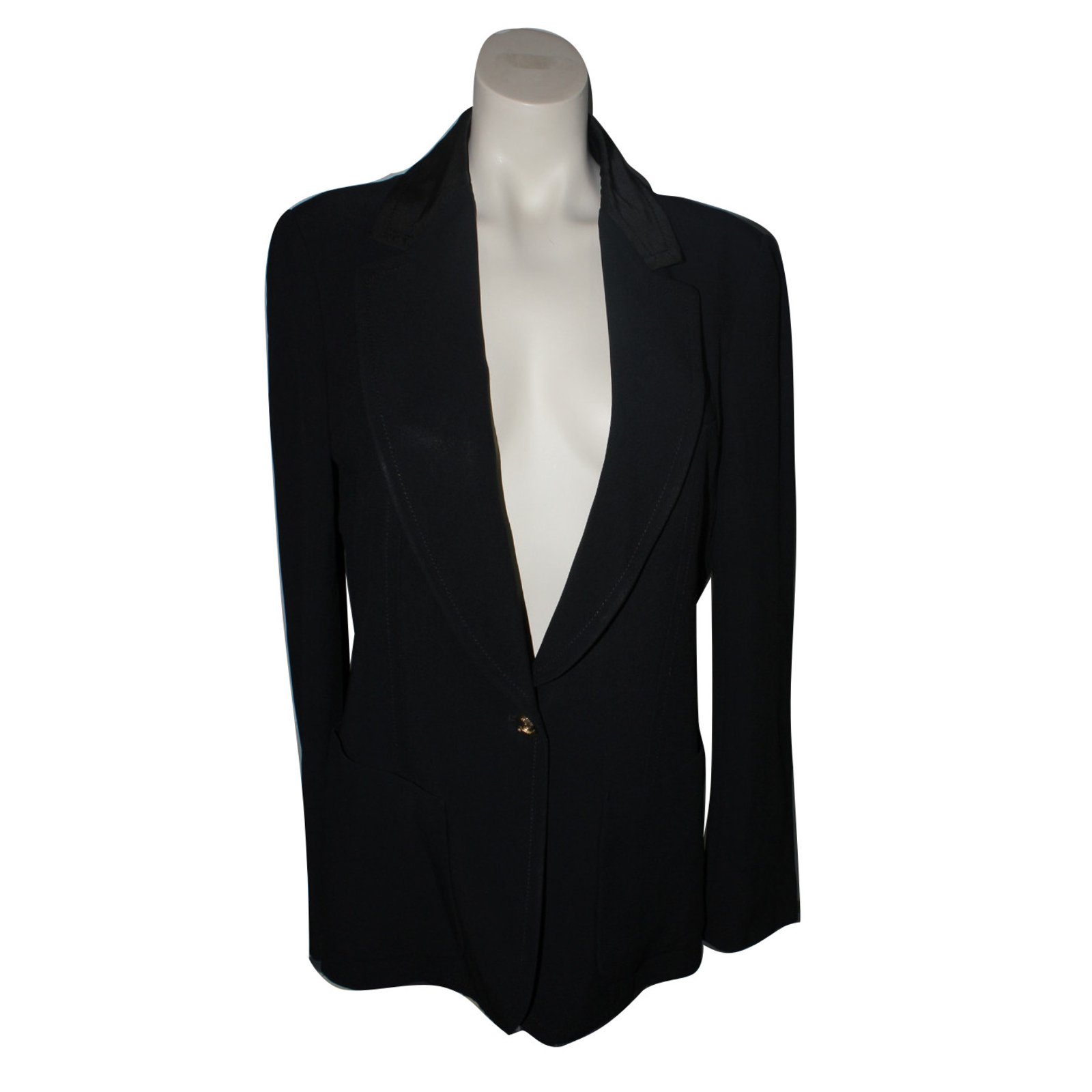 Louis Vuitton Uniform jacket Black Viscose Acetate ref.39698 - Joli Closet