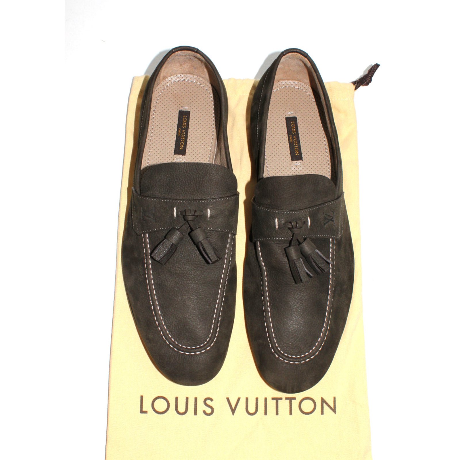 Louis Vuitton Loafers Brown Leather ref.39730 - Joli Closet