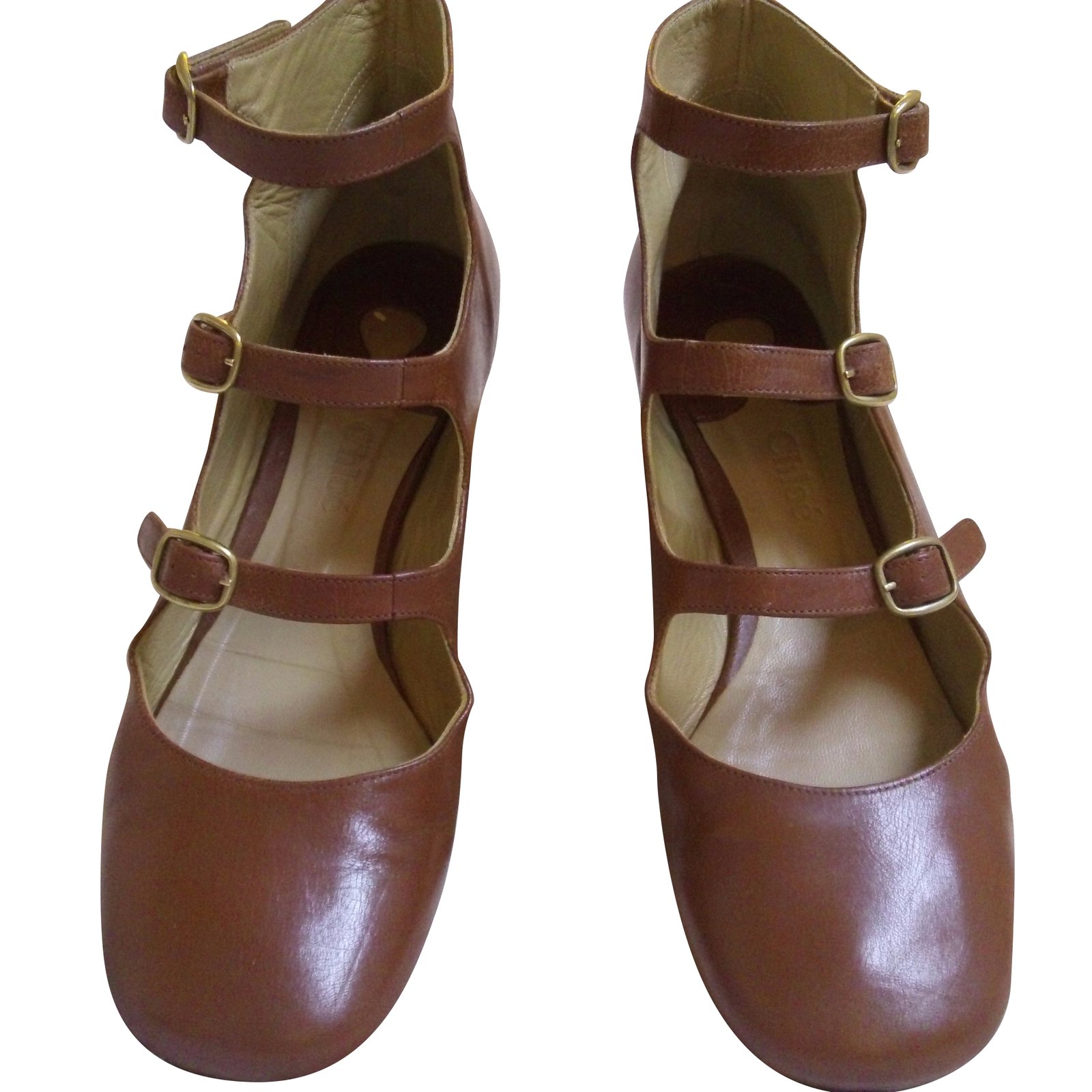 chloe leather ballet flats