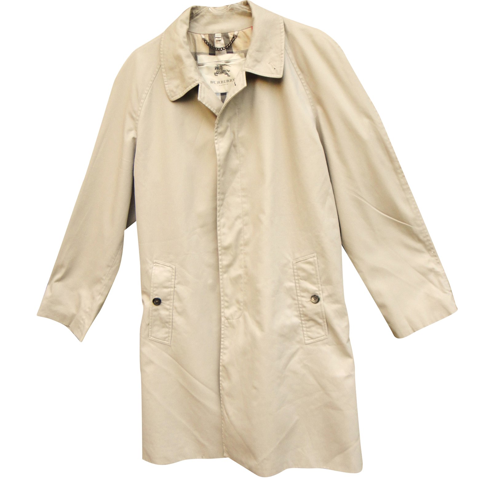 Burberry Trench coat Beige Polyester ref.39795 - Joli Closet
