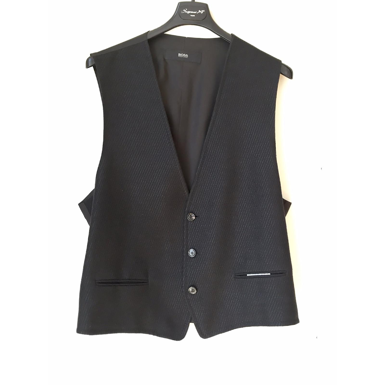 Hugo Boss vest for men Black Cotton ref.39974 - Joli Closet