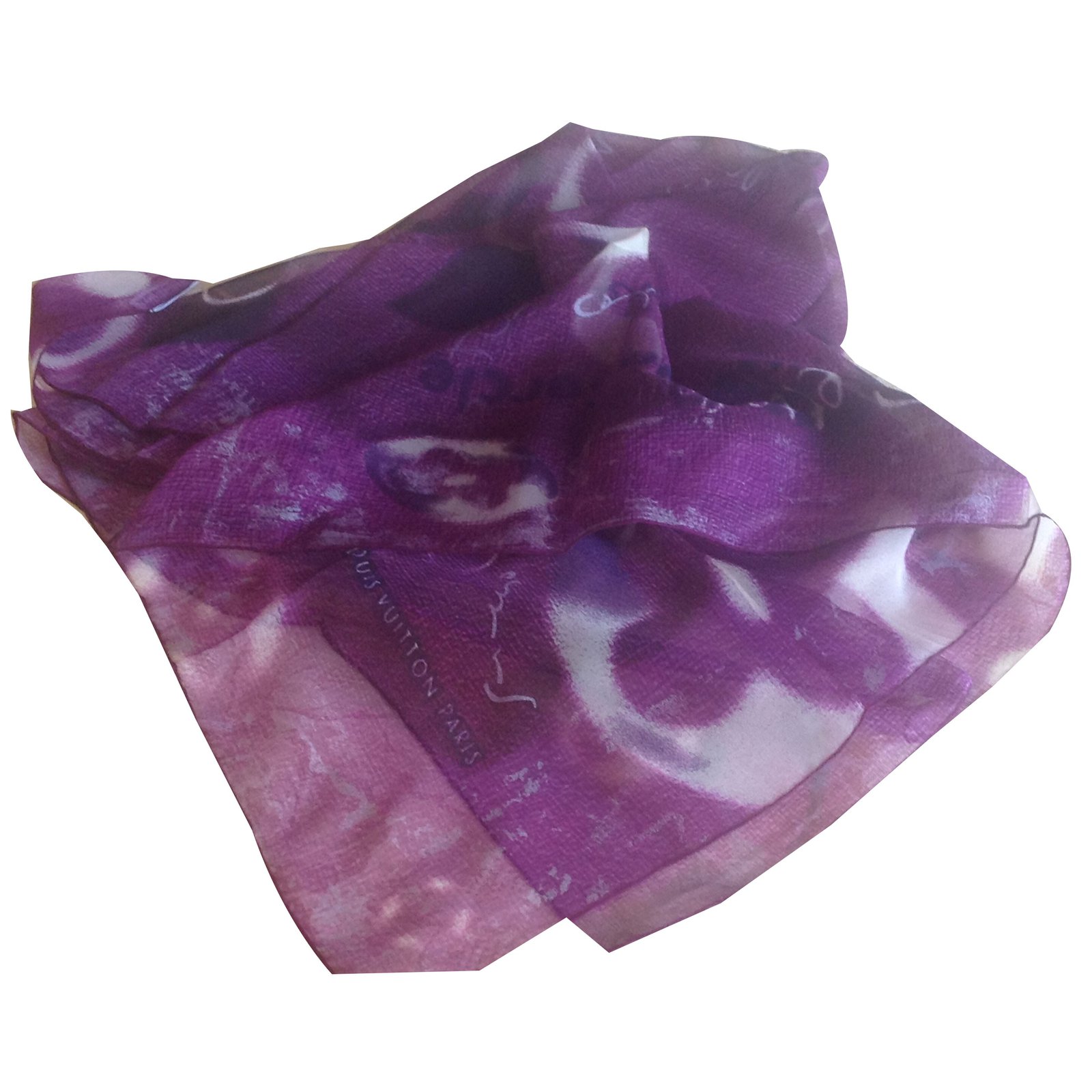 Louis Vuitton Silk scarf Purple ref.40035 - Joli Closet