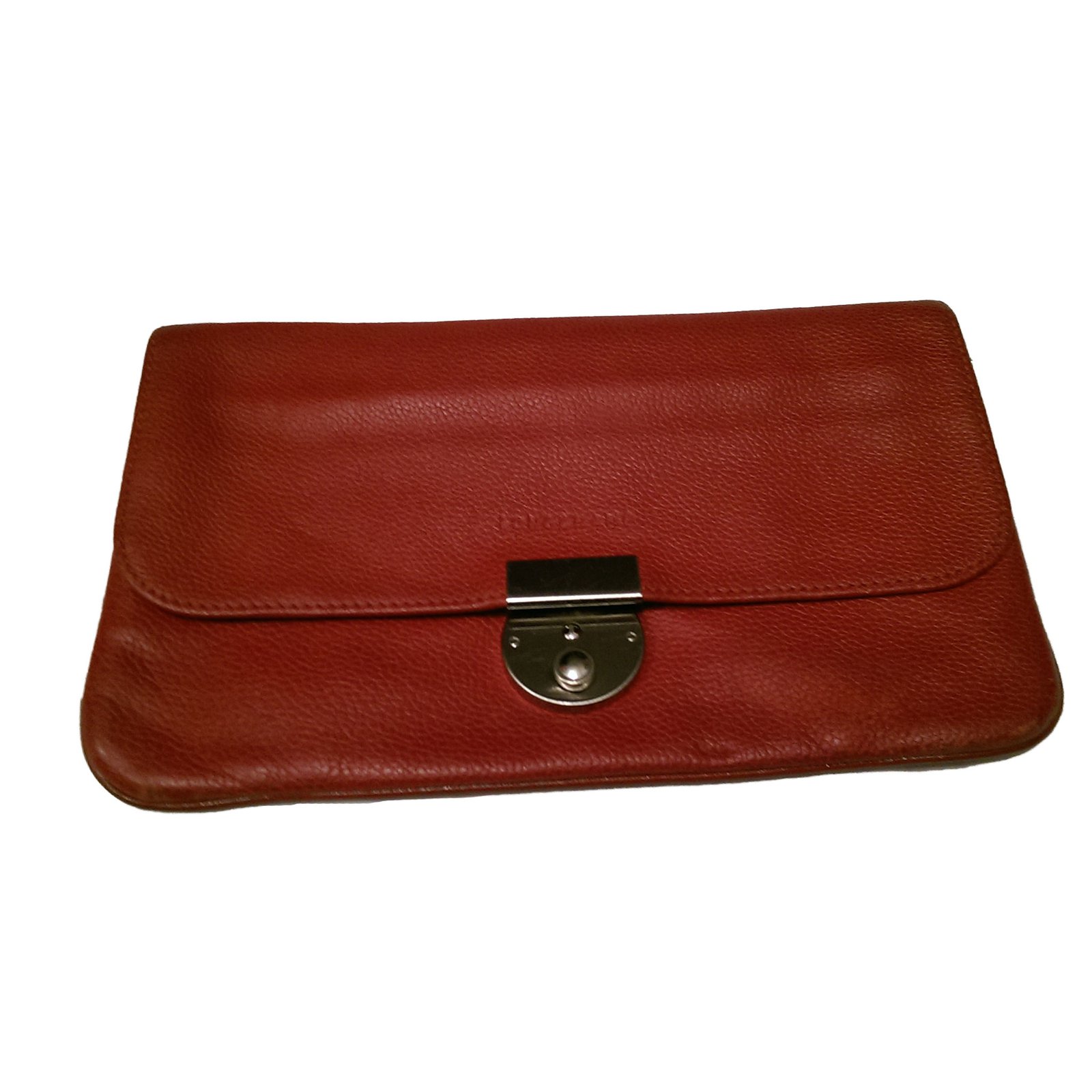 Longchamp Clutch bag Red Leather ref.40204 - Joli Closet