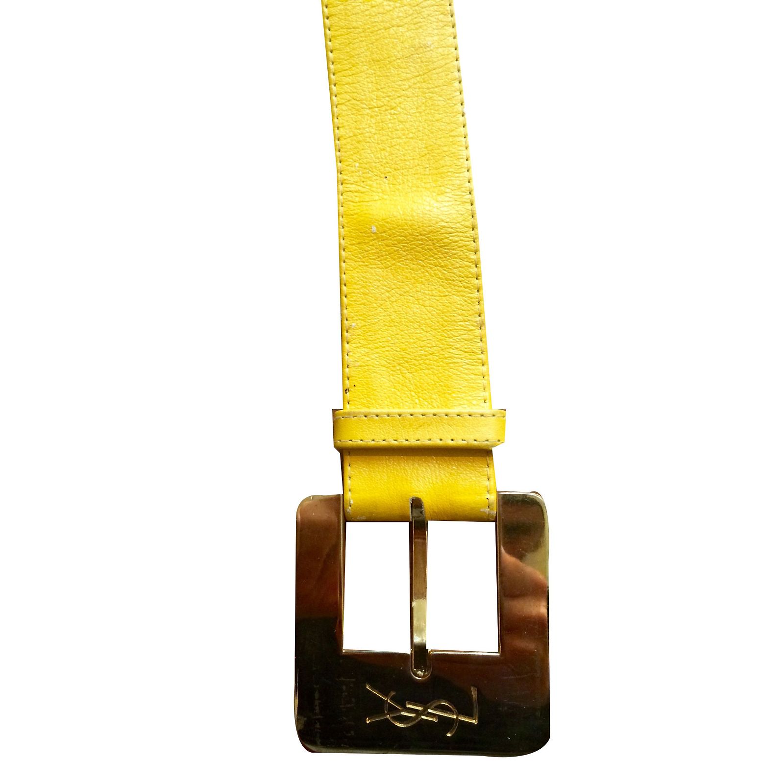 Yves Saint Laurent Belt Yellow Leather ref.40397 - Joli Closet display picture 1