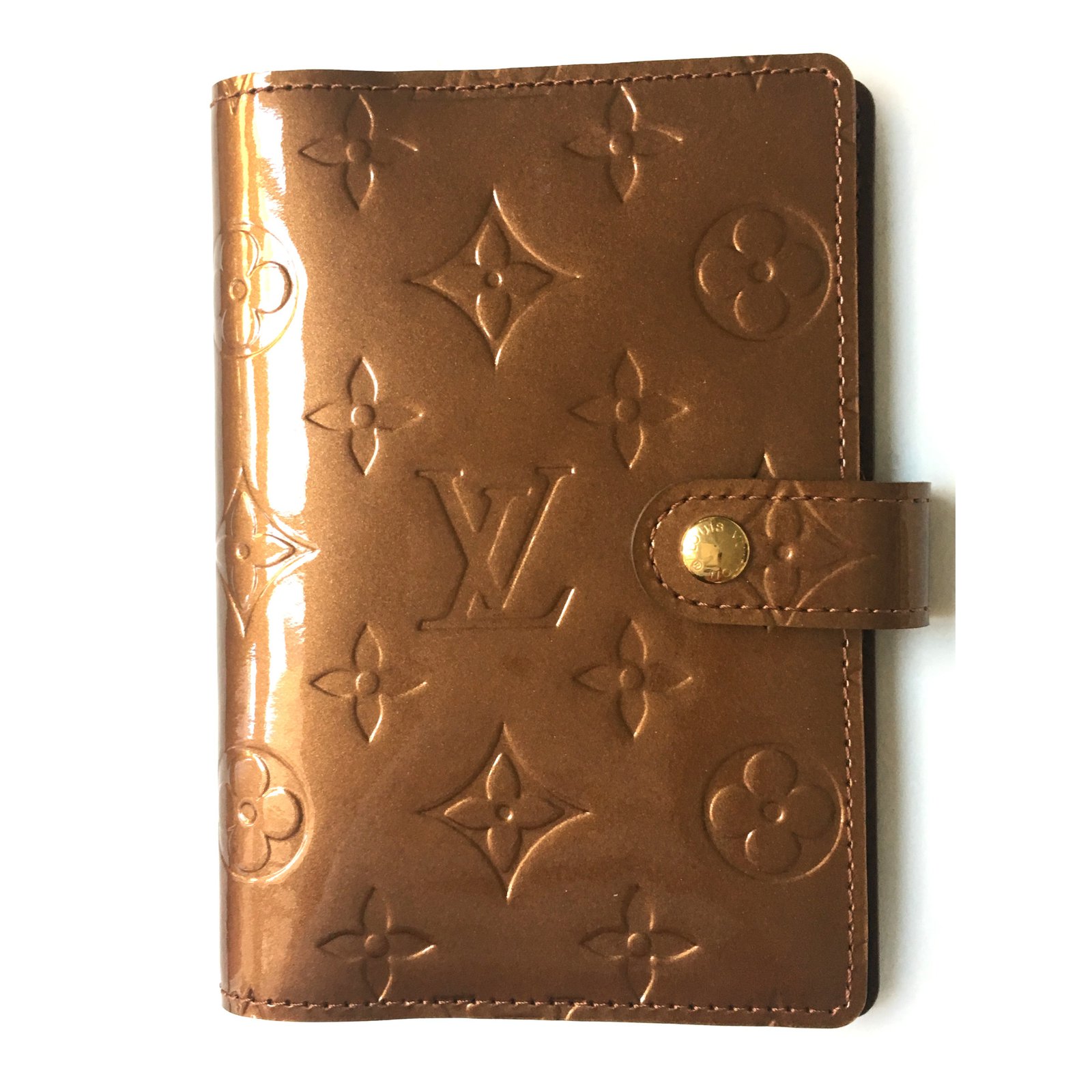 Louis Vuitton Agenda holder Bronze Patent leather ref.40839 - Joli
