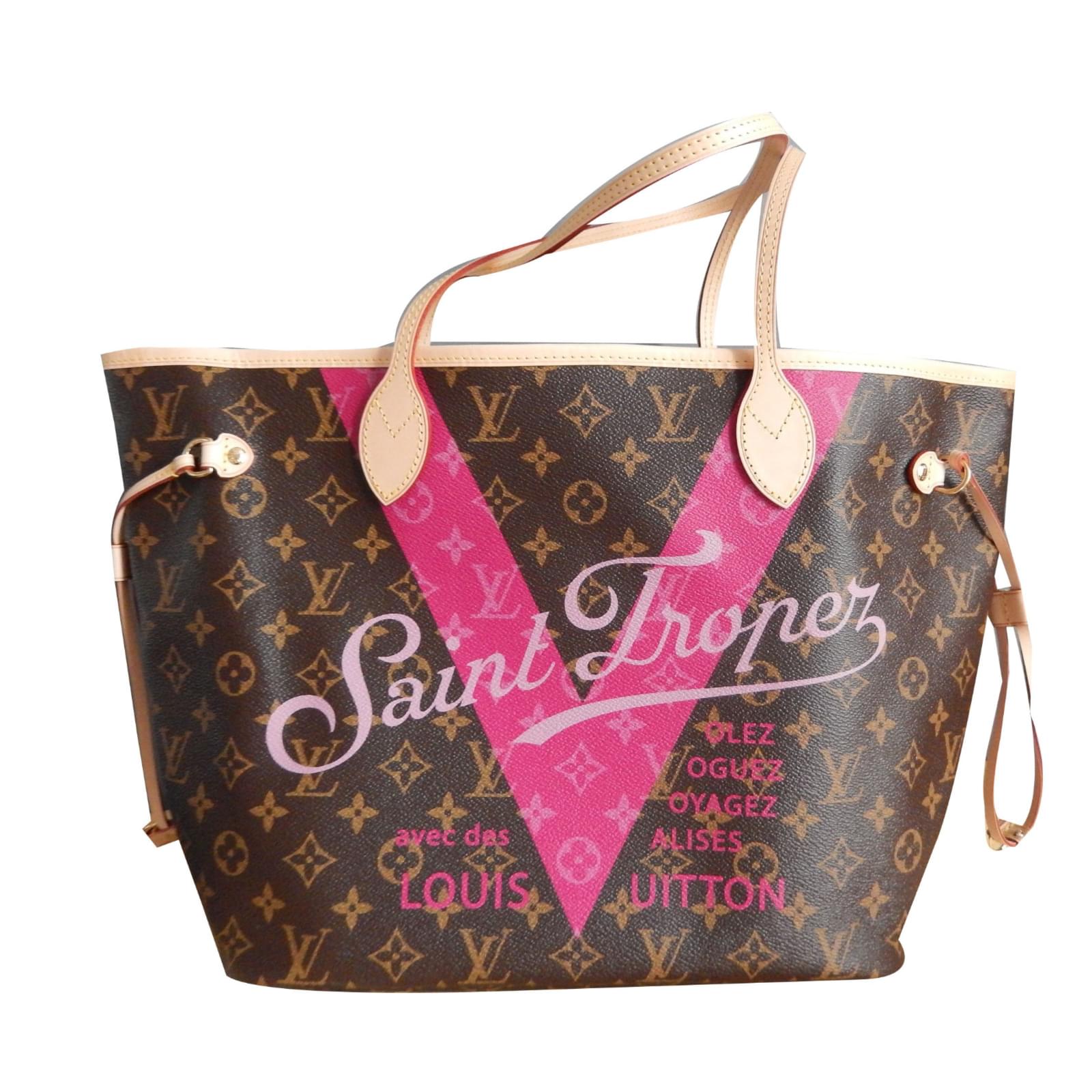Neverfull MM Louis Vuitton Edizione Limitata St Tropez Marrone chiaro Tela  ref.40894 - Joli Closet