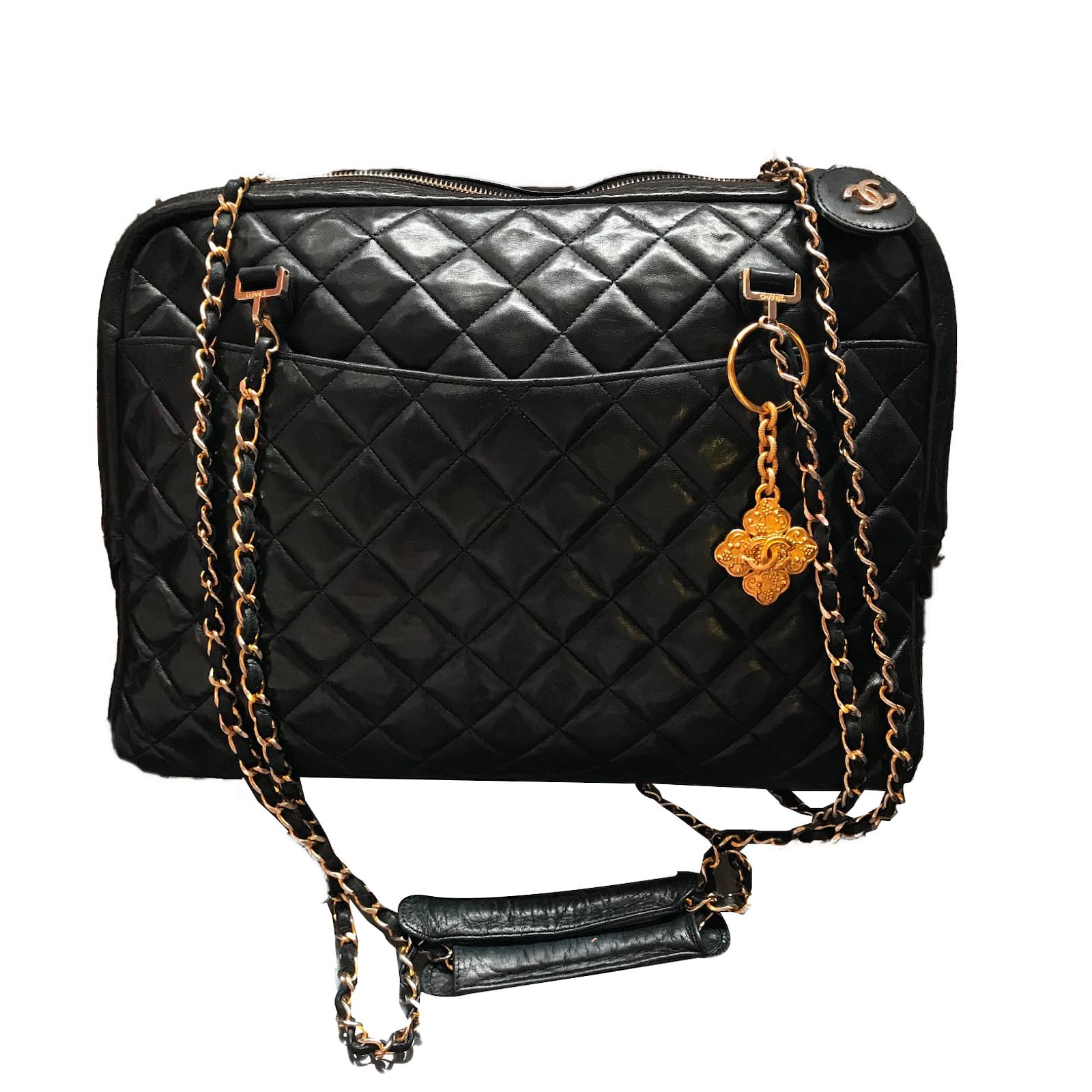 Sacs à main Chanel Caméra Autre Noir ref.41084 Joli Closet