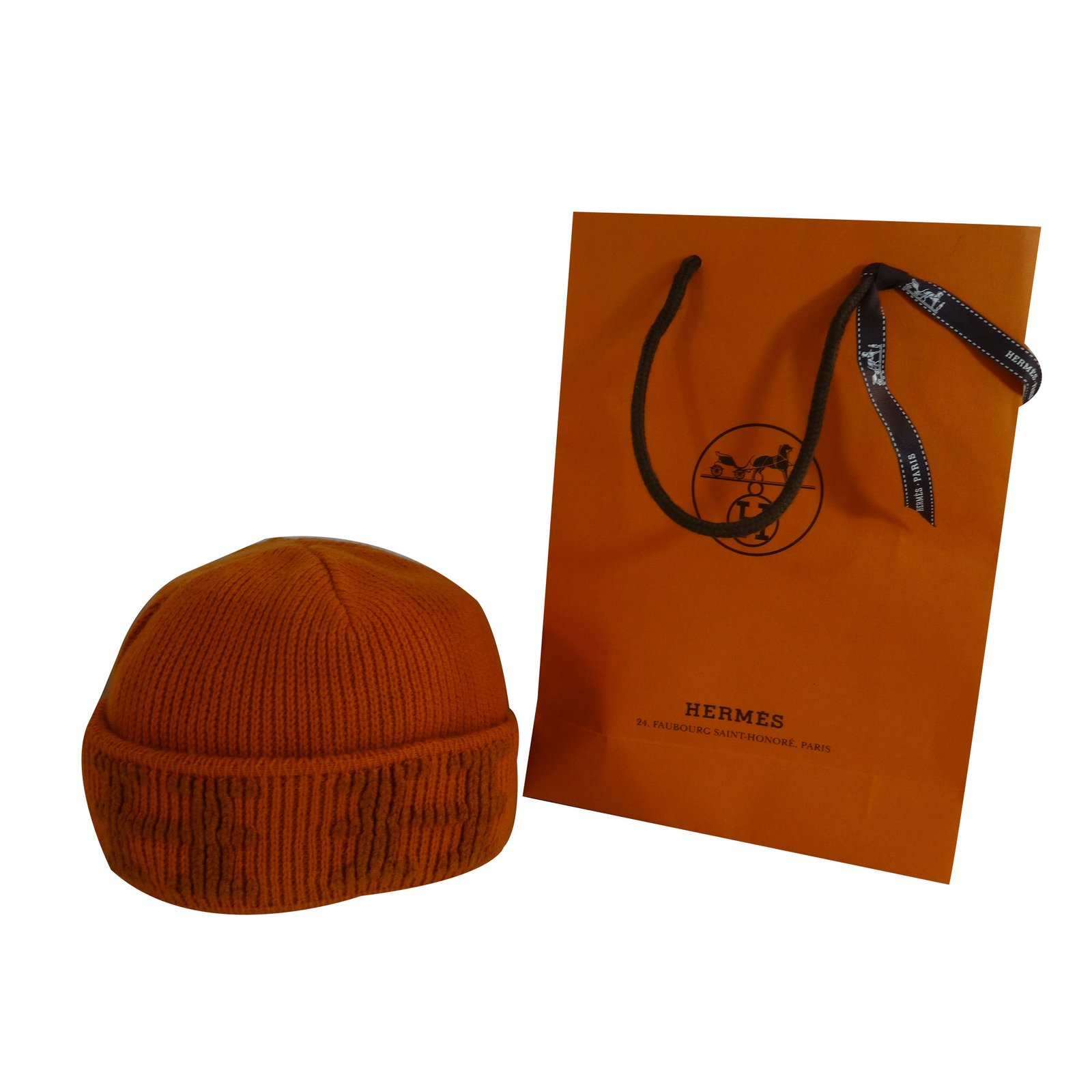 Chapeaux Hermès Bonnet Hermès Cachemire Orange ref.41298 - Joli Closet