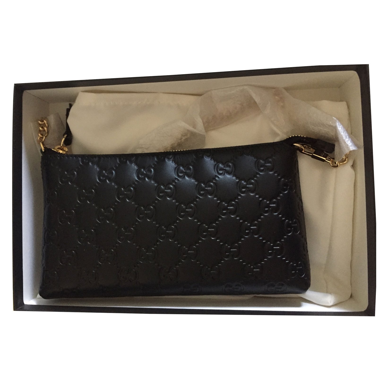 Gucci Wallet on chain Black Leather ref.41841 - Joli Closet