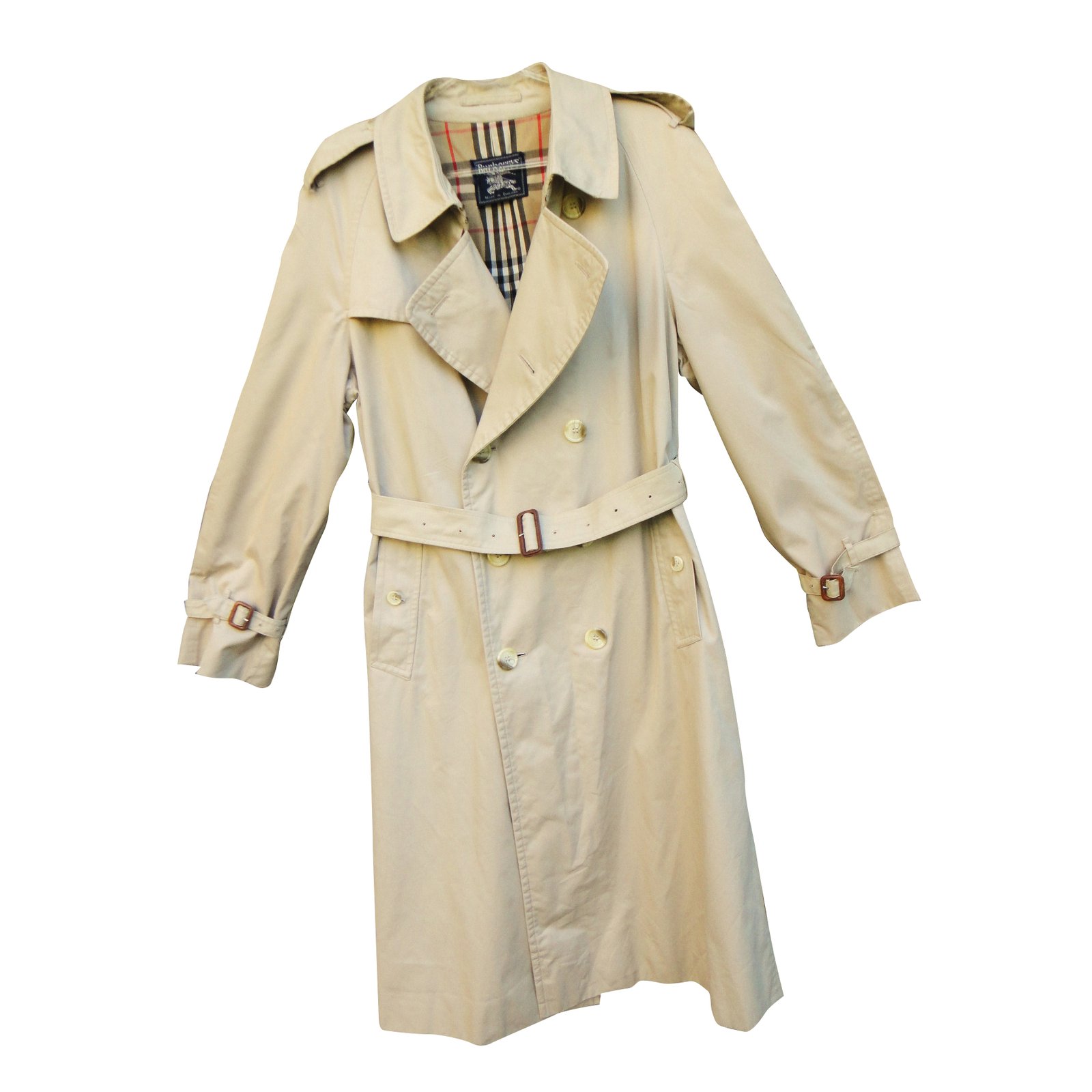 Burberry Trench coat Beige Cotton Polyester ref.41896 - Joli Closet
