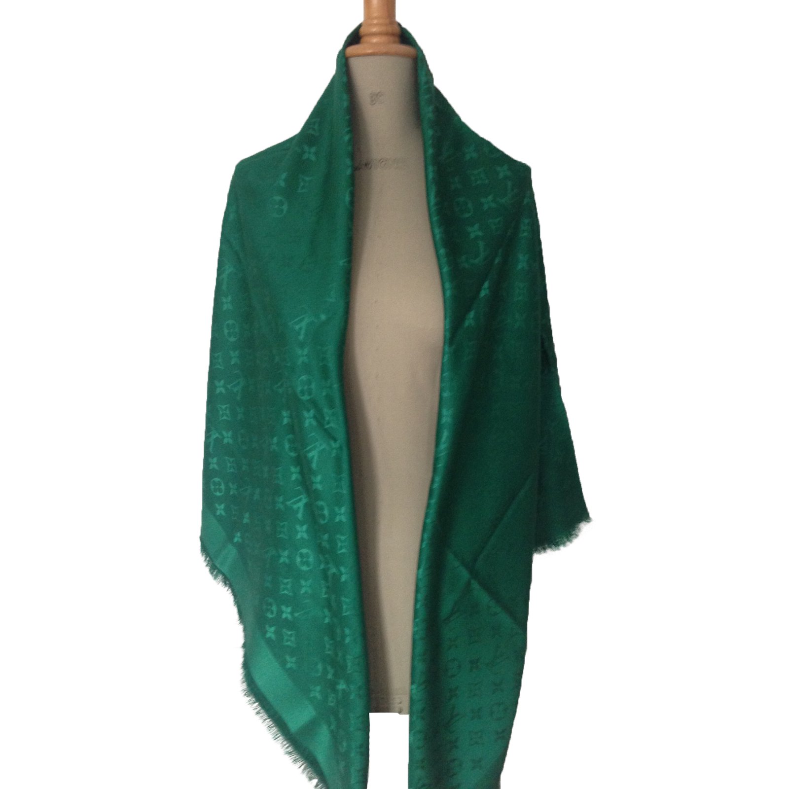 Vuitton LIm.Ed. Fluo Green Silk Scarf - Vintage Lux
