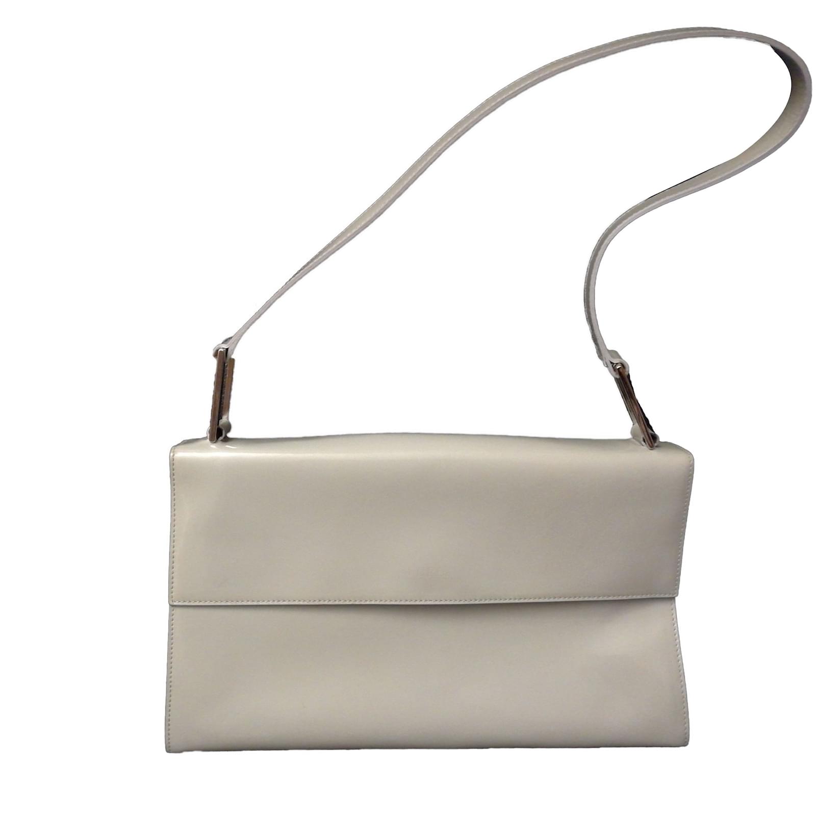 furla gray leather bag