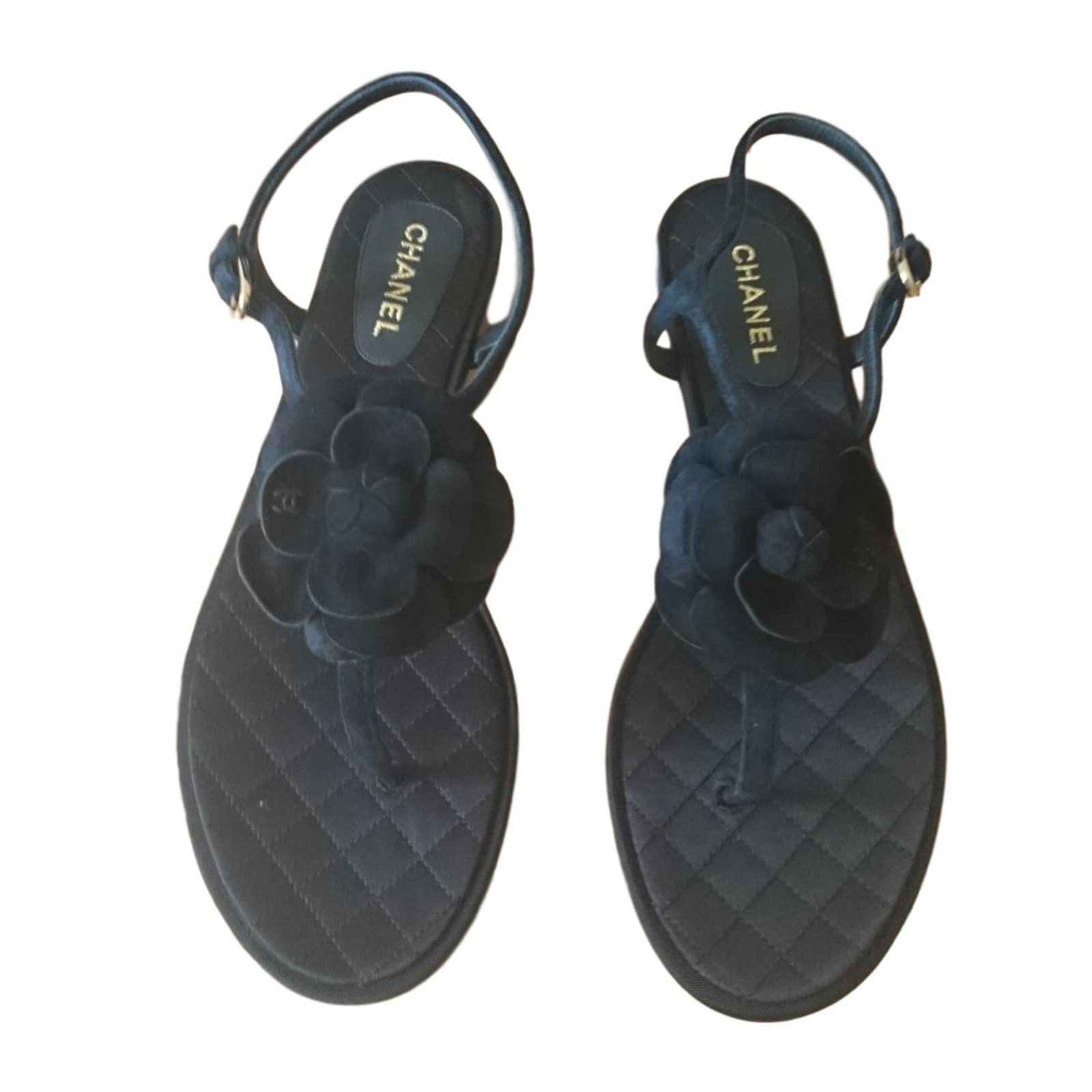 Chanel Sandals, Size 41 Blue Leather ref.43015 - Joli Closet
