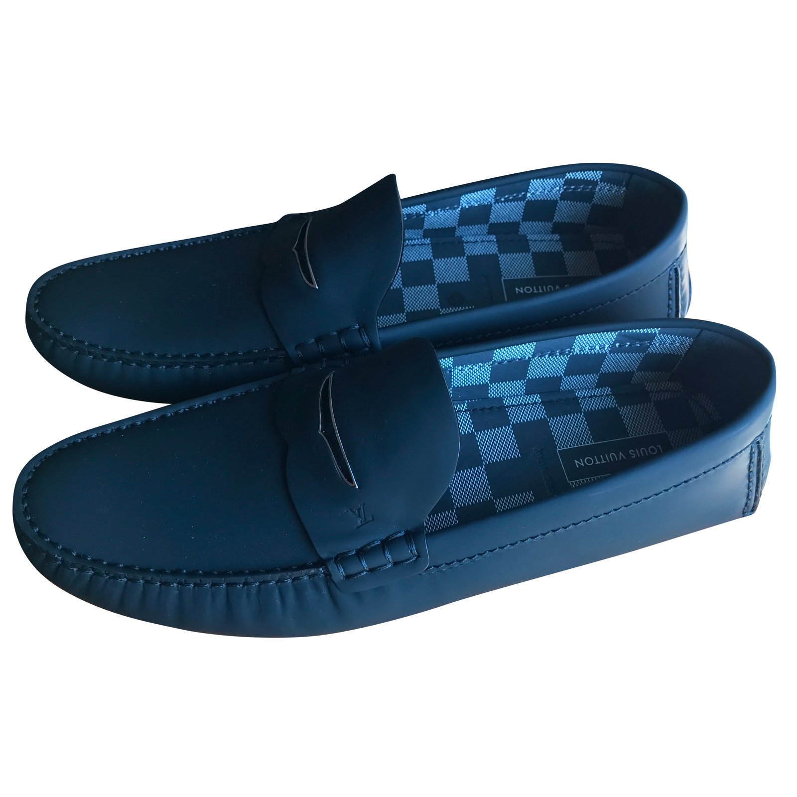 louis vuitton blue loafers