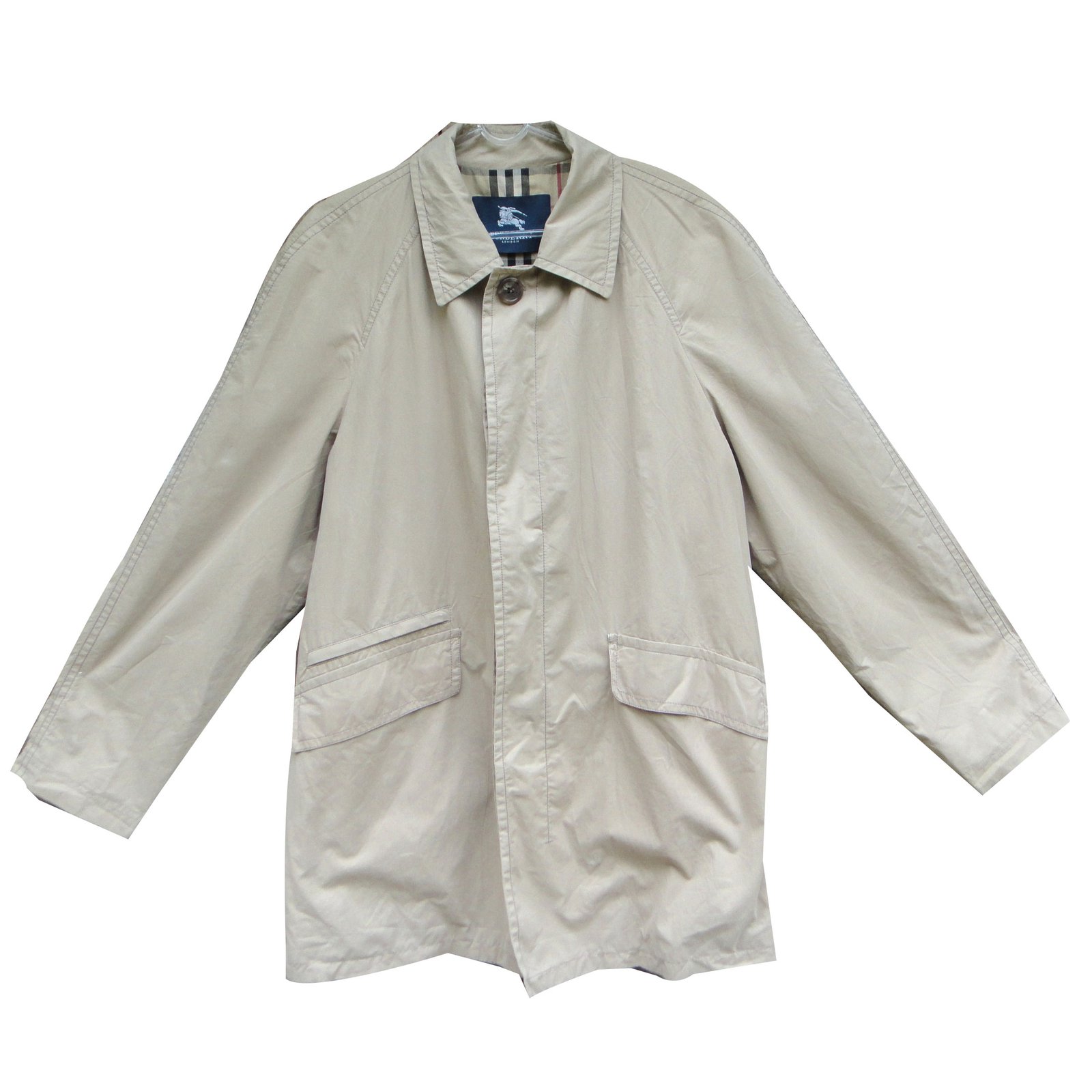Burberry Men Coat Beige Cotton  - Joli Closet
