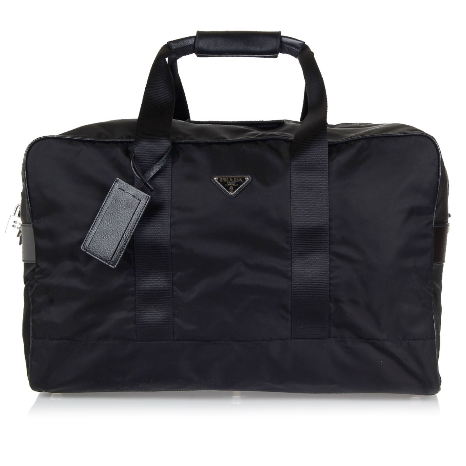 Prada Large Vela Nylon Duffle Bag VA0933 Black – BRANDS N BAGS