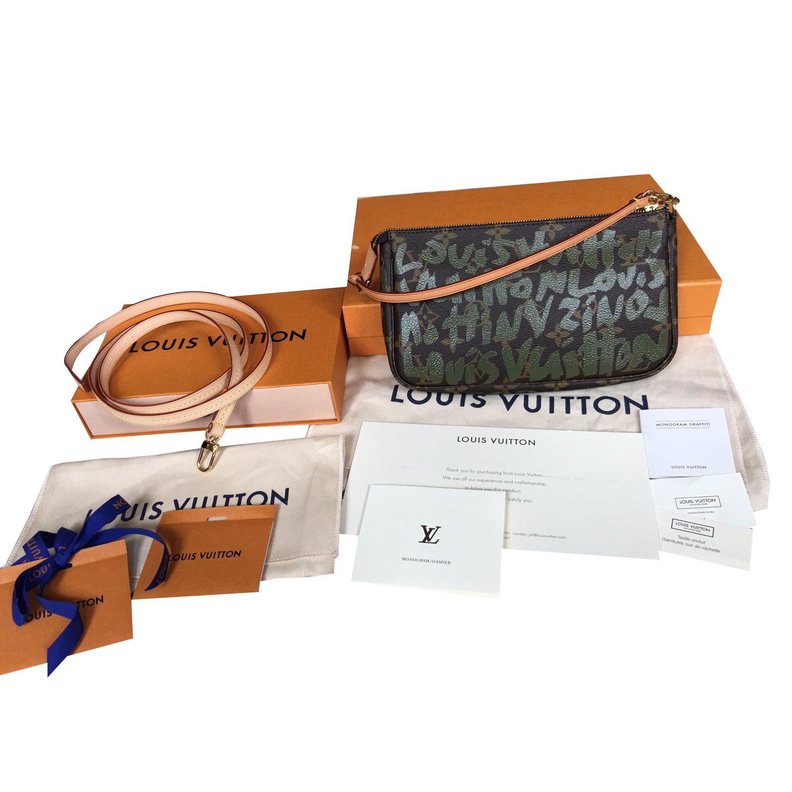 Louis Vuitton Brown Monogram Stephen Sprouse Graffiti Pochette