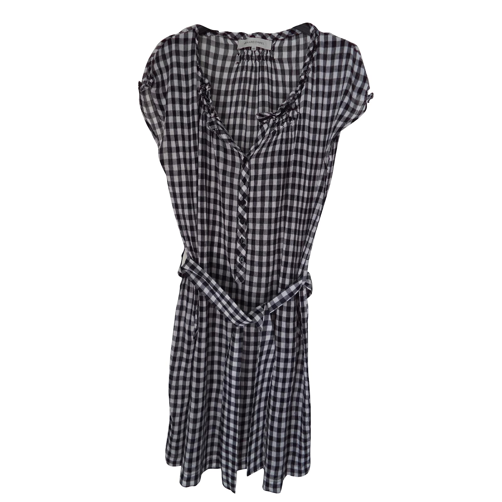 Gerard Darel Dresses Black White Cotton ref.43884 Joli Closet