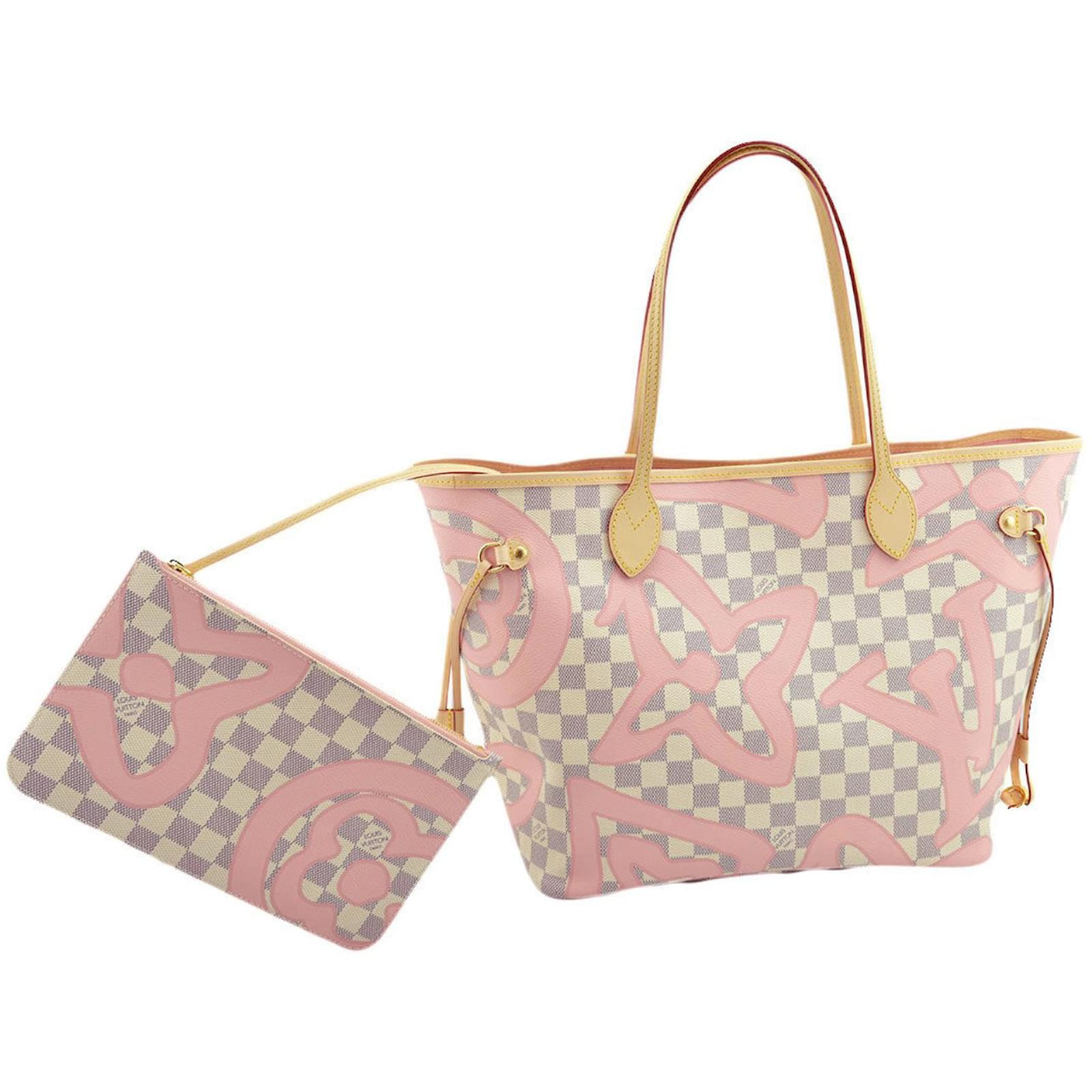 Louis Vuitton Neverfull Tahitienne Louis Vuitton new Handbags Leather Pink ref.43790 - Joli Closet