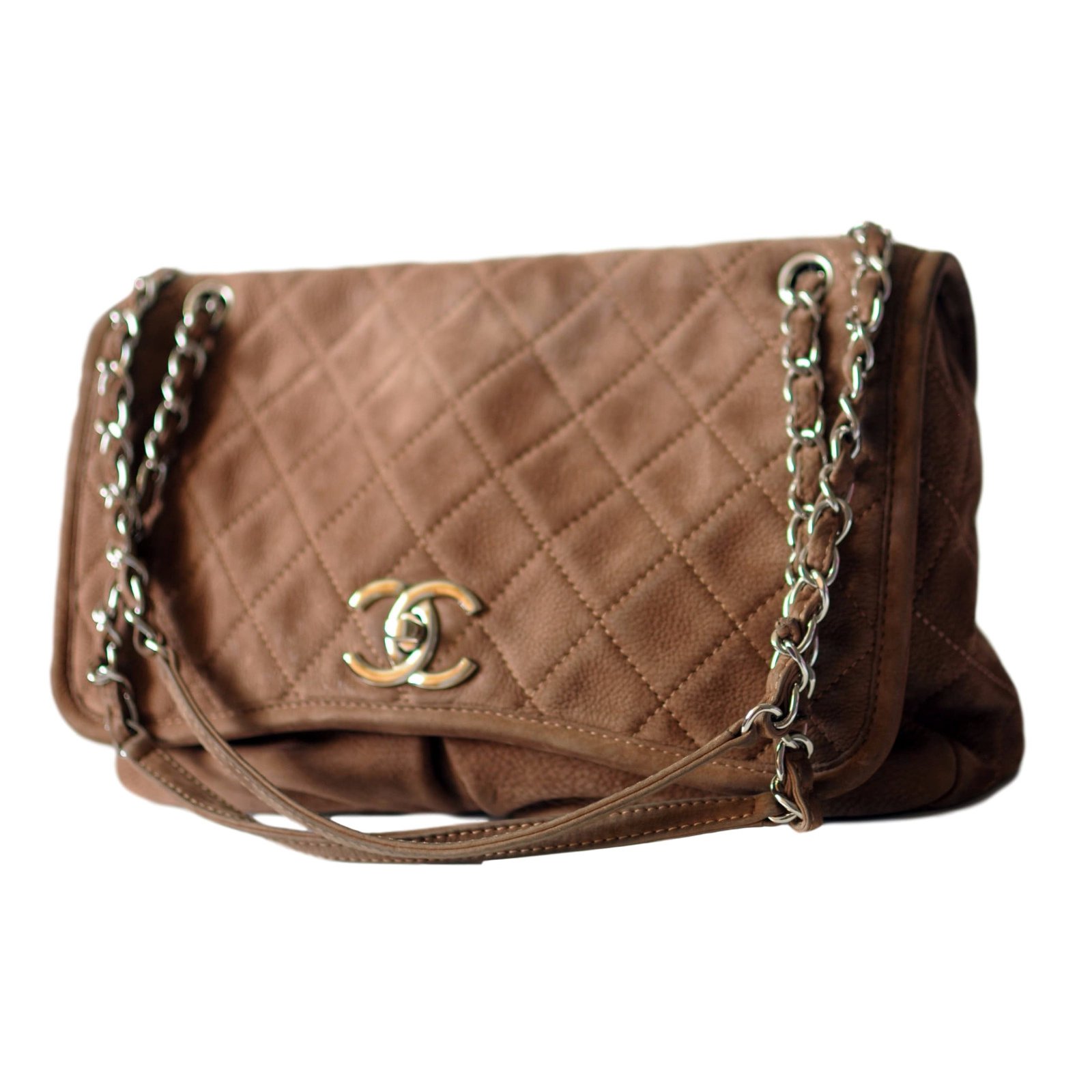 Chanel Natural Beauty bag Brown Suede ref.44396 - Joli Closet