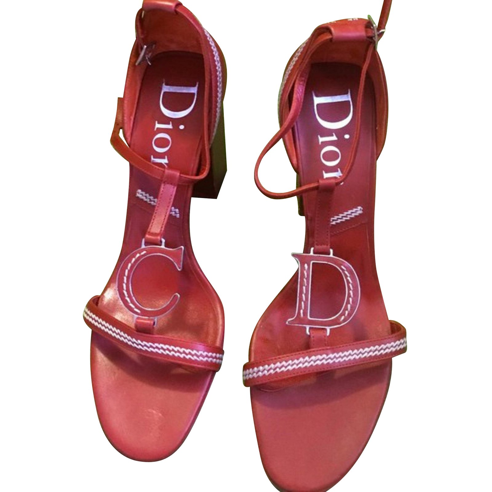 dior sandals red