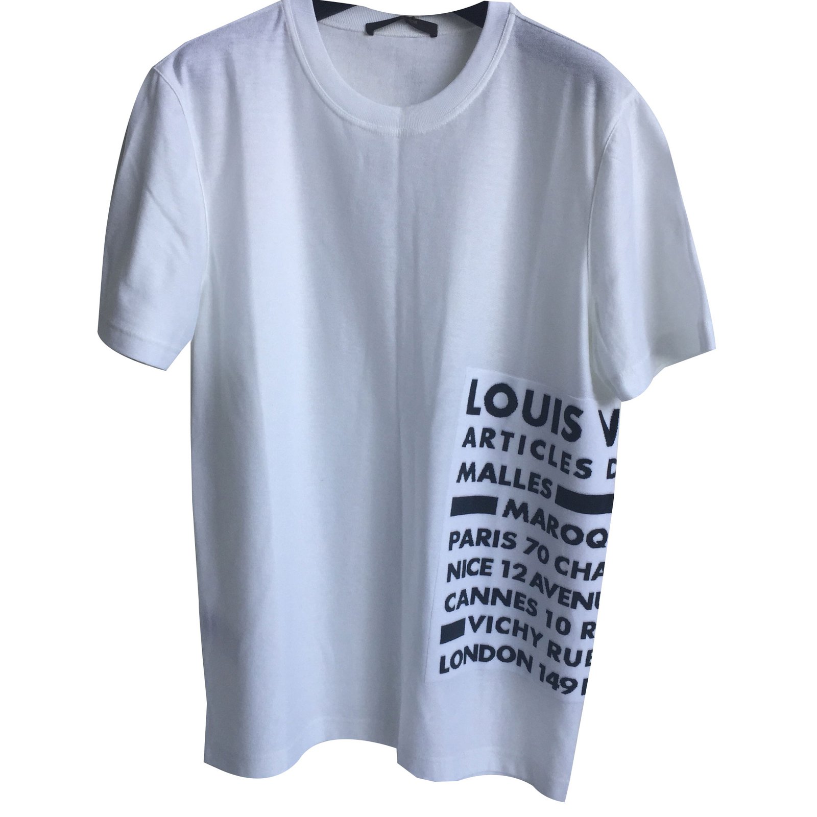 Louis Vuitton white Cotton Paris T-Shirt