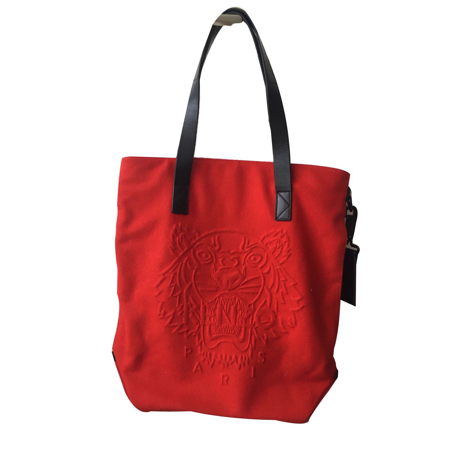 Kenzo Tote Bag Totes Wool Red ref.45061 