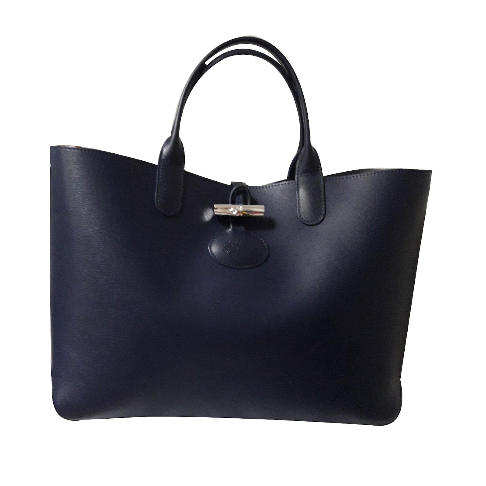 Longchamp Sac à main Cuir Bleu Marine ref.45106 - Joli Closet